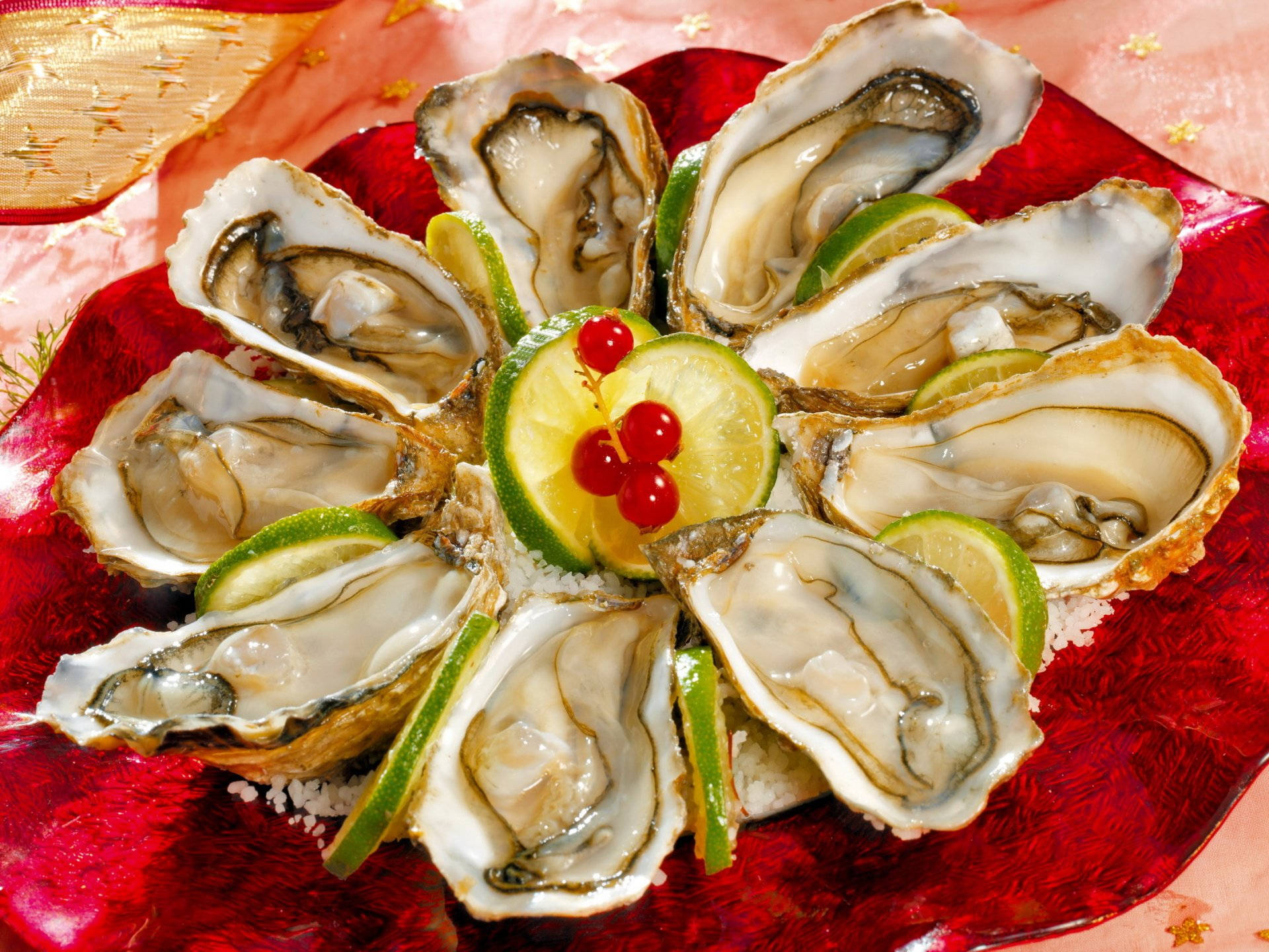 Oyster Safi ya Chakula cha Bahari Picha ya Ukuta