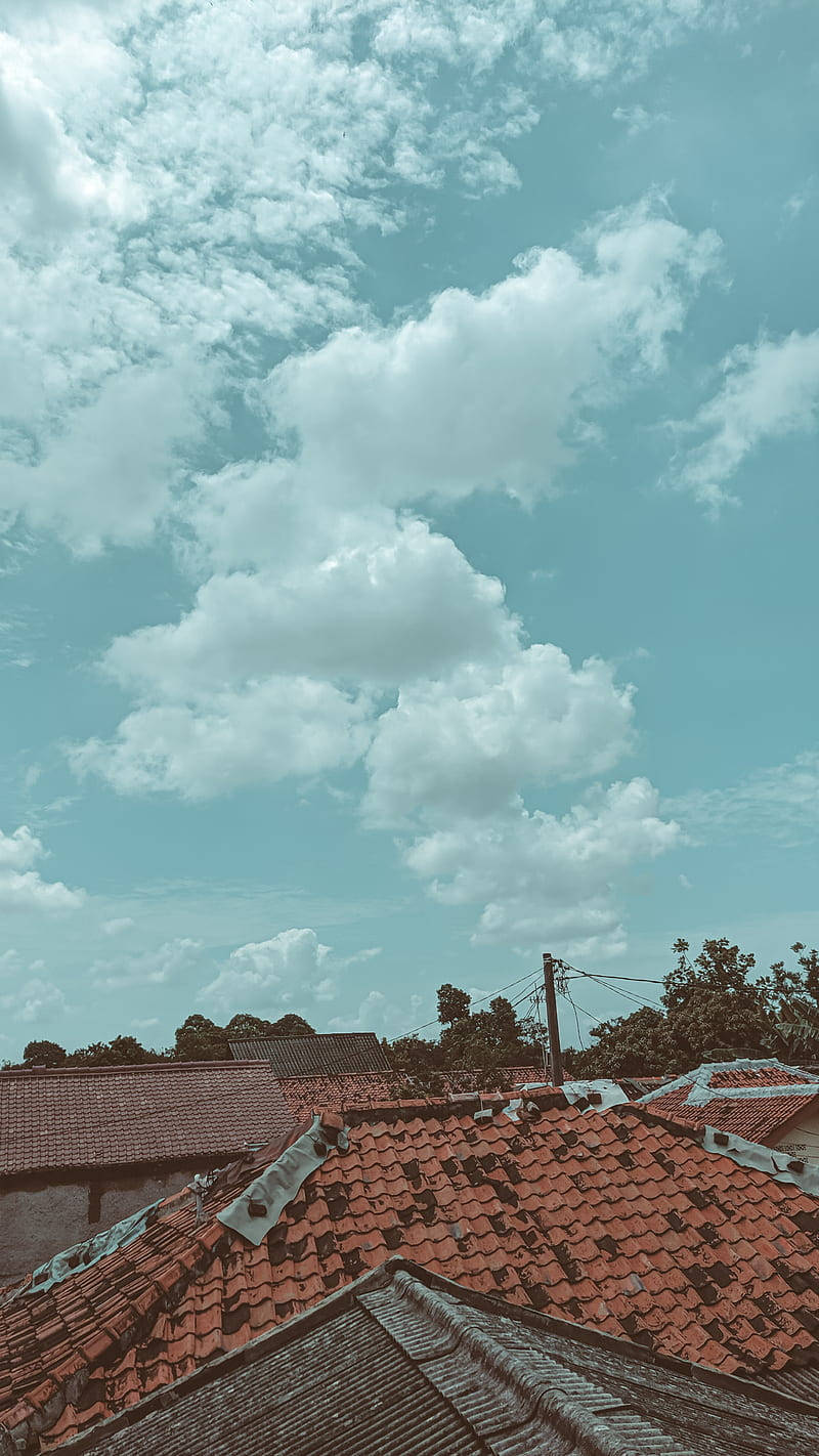 Paa la Nyumba za Simu za Aesthetic Picha ya Ukuta