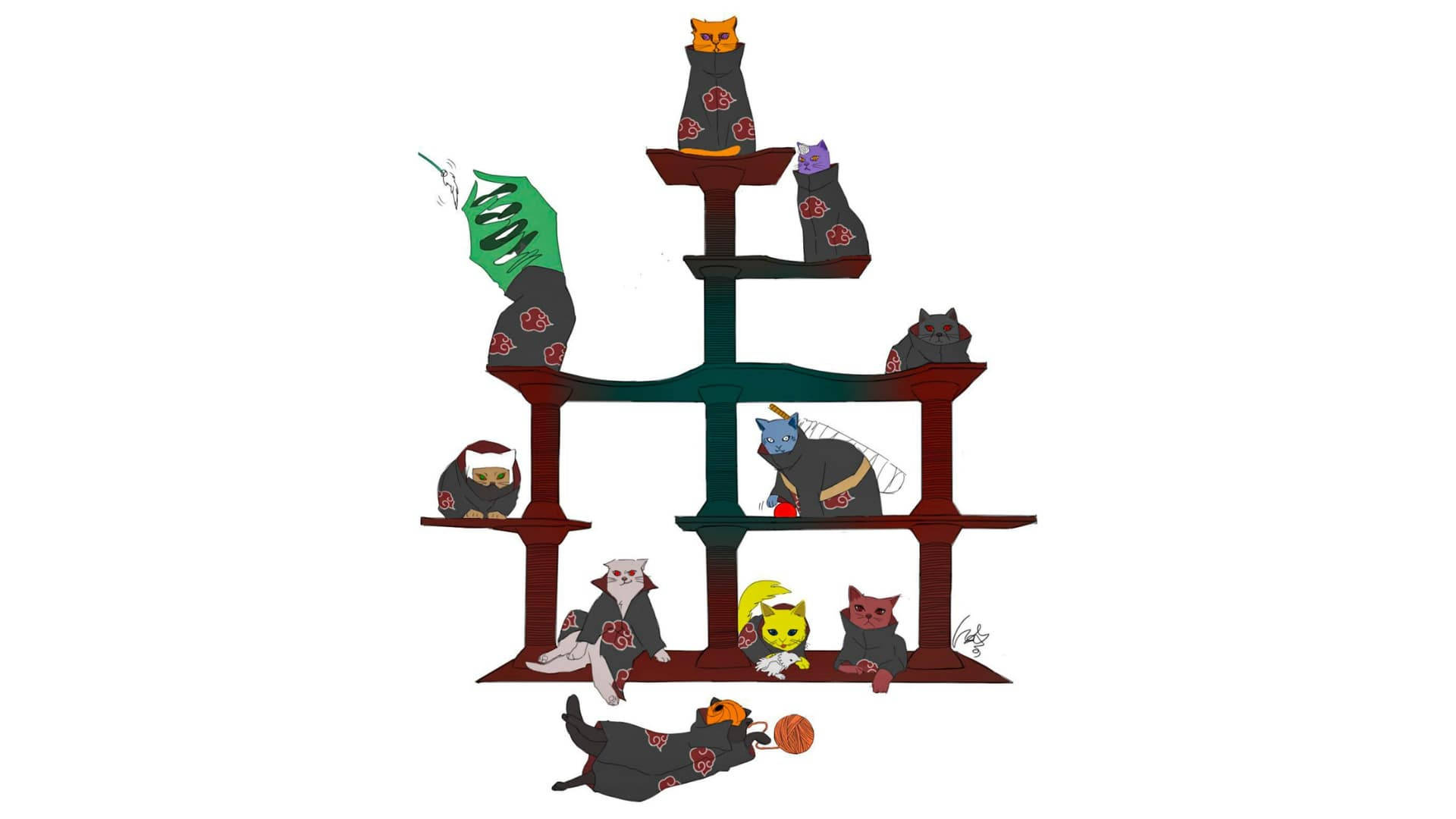 Paka Akatsuki PC Picha ya Ukuta