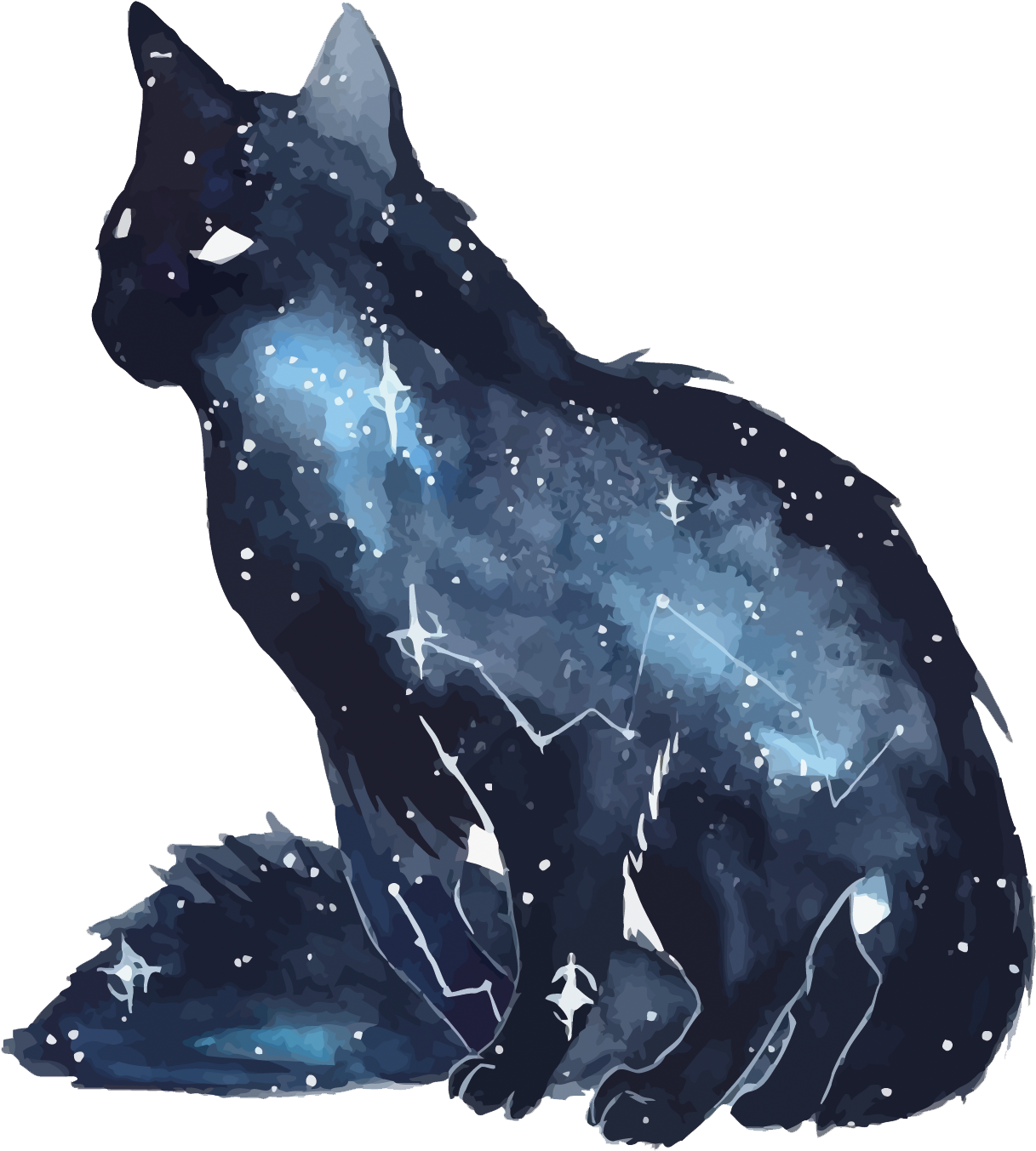 Paka wa Galaxy ya Cosmic.PNG Picha ya Ukuta
