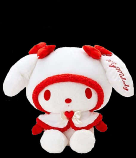 Paka wa Kujifurahisha My Melody Nyekundu Nyeupe Picha ya Ukuta