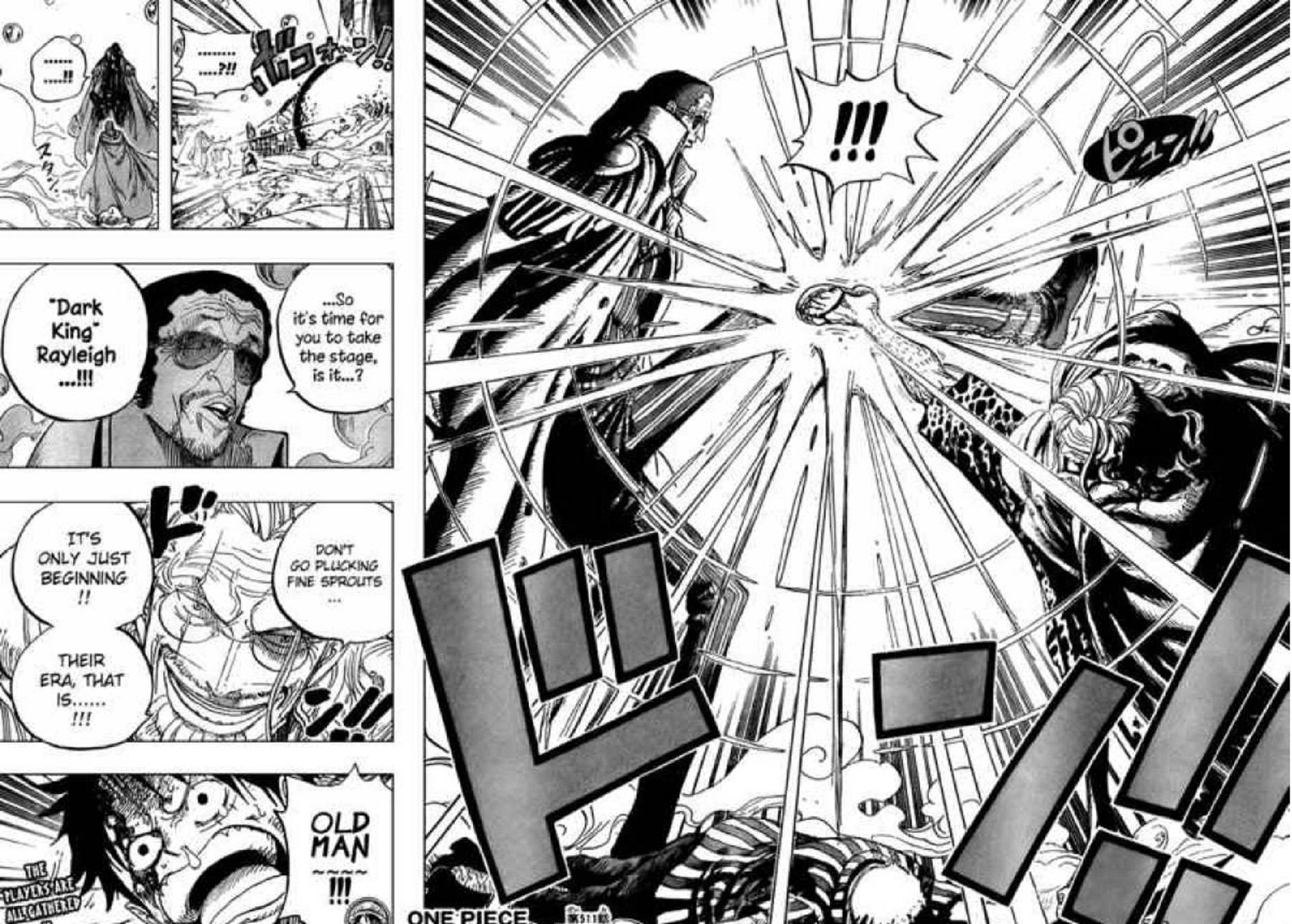 Pambano la Admiral Kizaru na Rayleigh Kutoka Manga Picha ya Ukuta