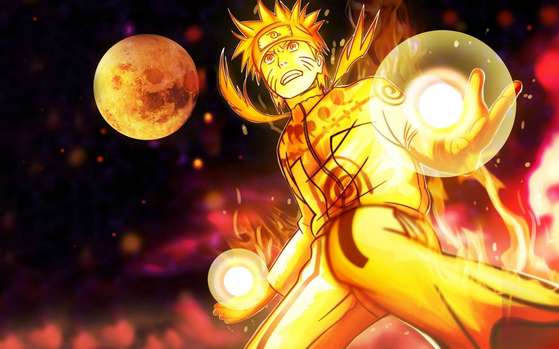 Pambano la Anime Naruto Anayeng'aa Picha ya Ukuta