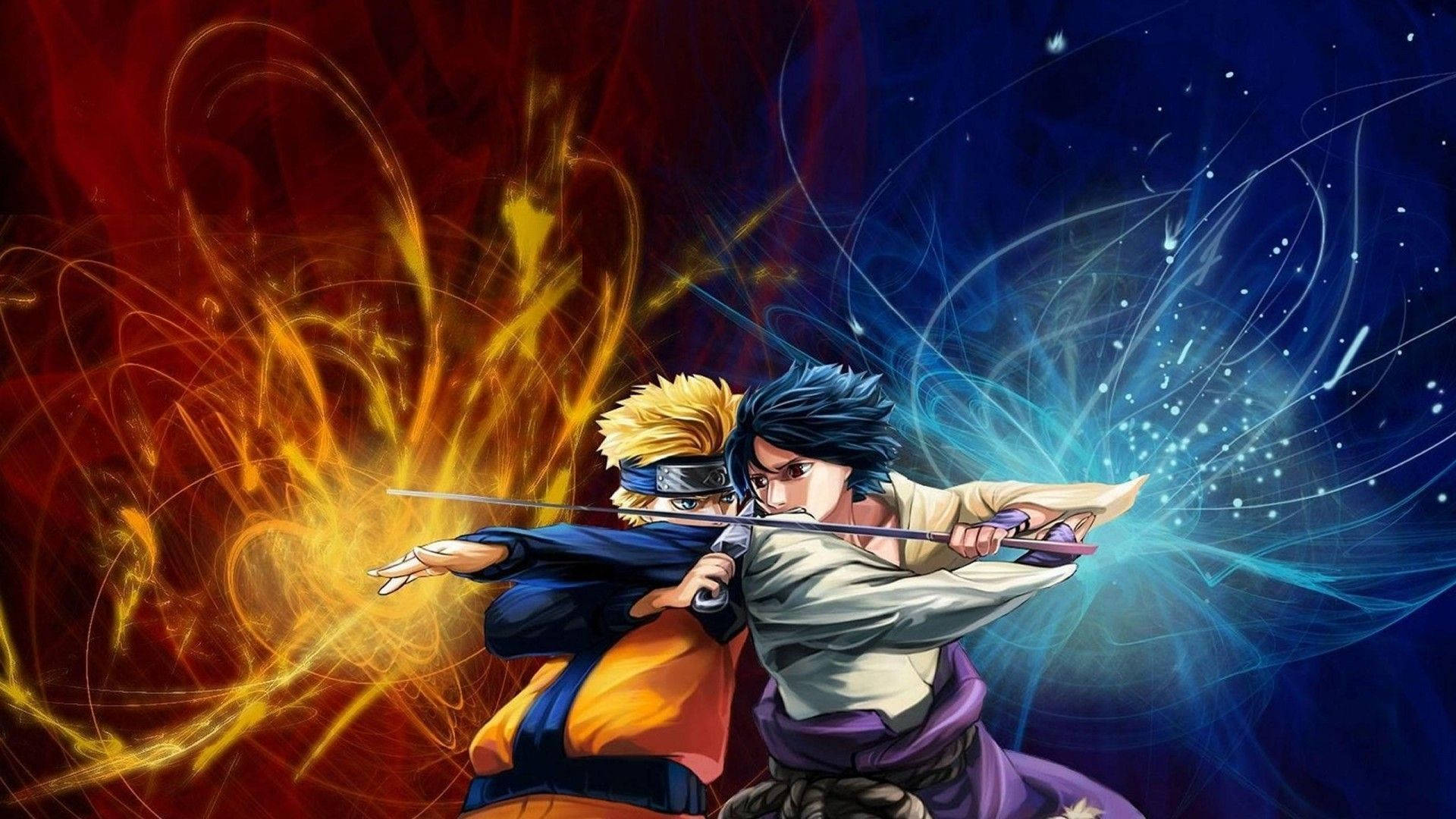 Pambano La Sasuke Na Naruto Laptop Picha ya Ukuta