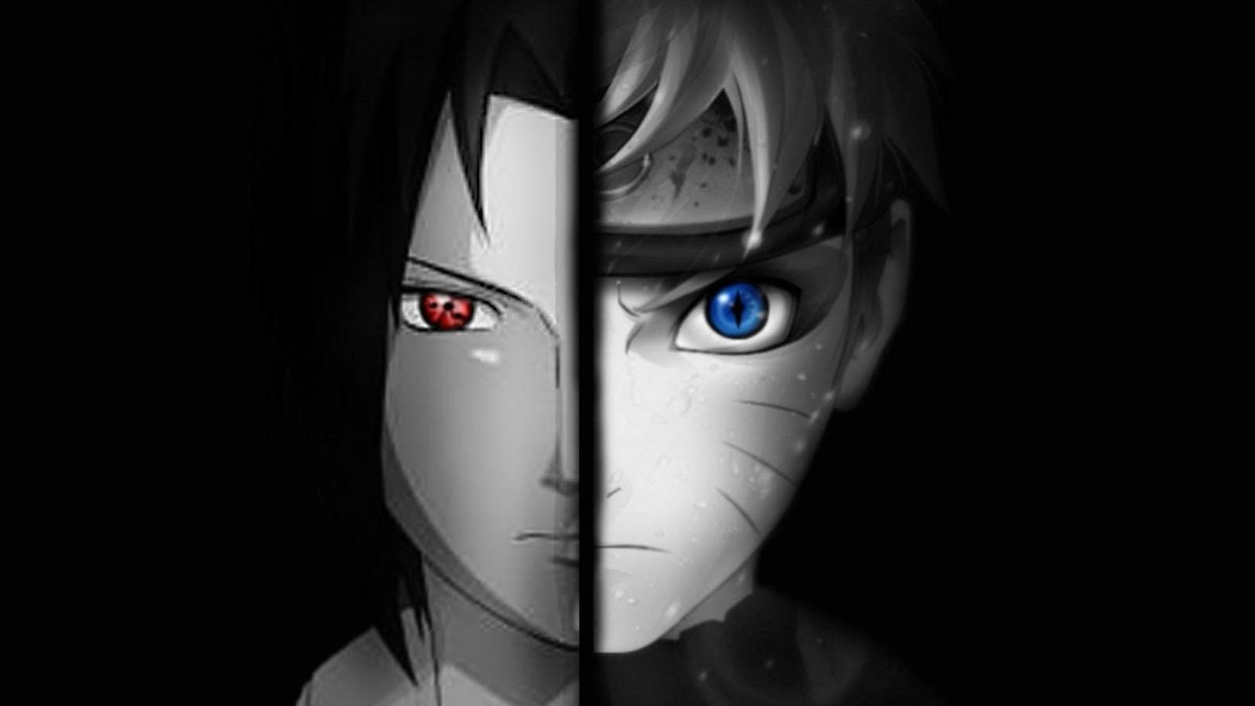 Pambano la Sasuke na Naruto Laptop Picha ya Ukuta