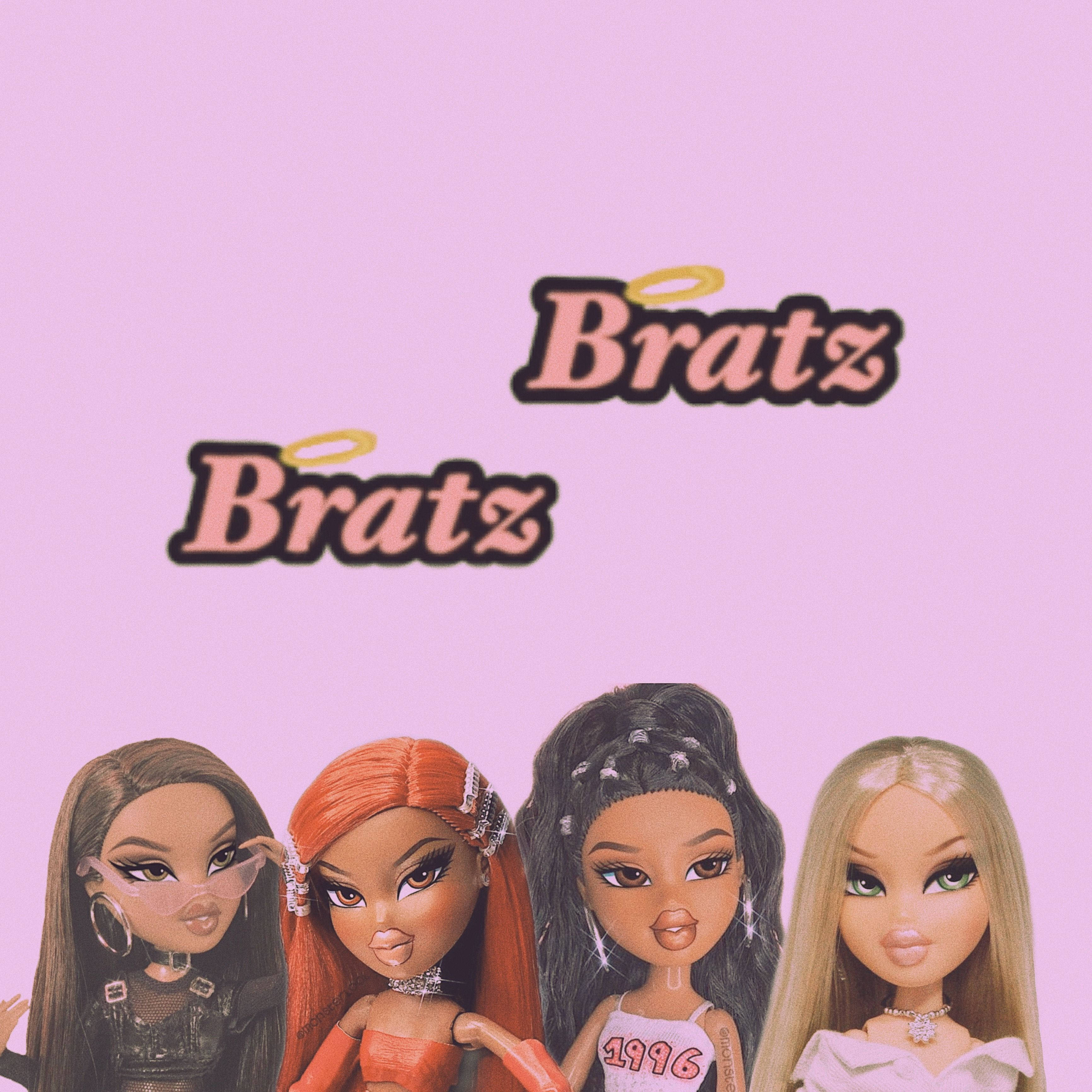 Pambo la Bratz Linalovutia Kwa Rangi Ya Pinki Picha ya Ukuta