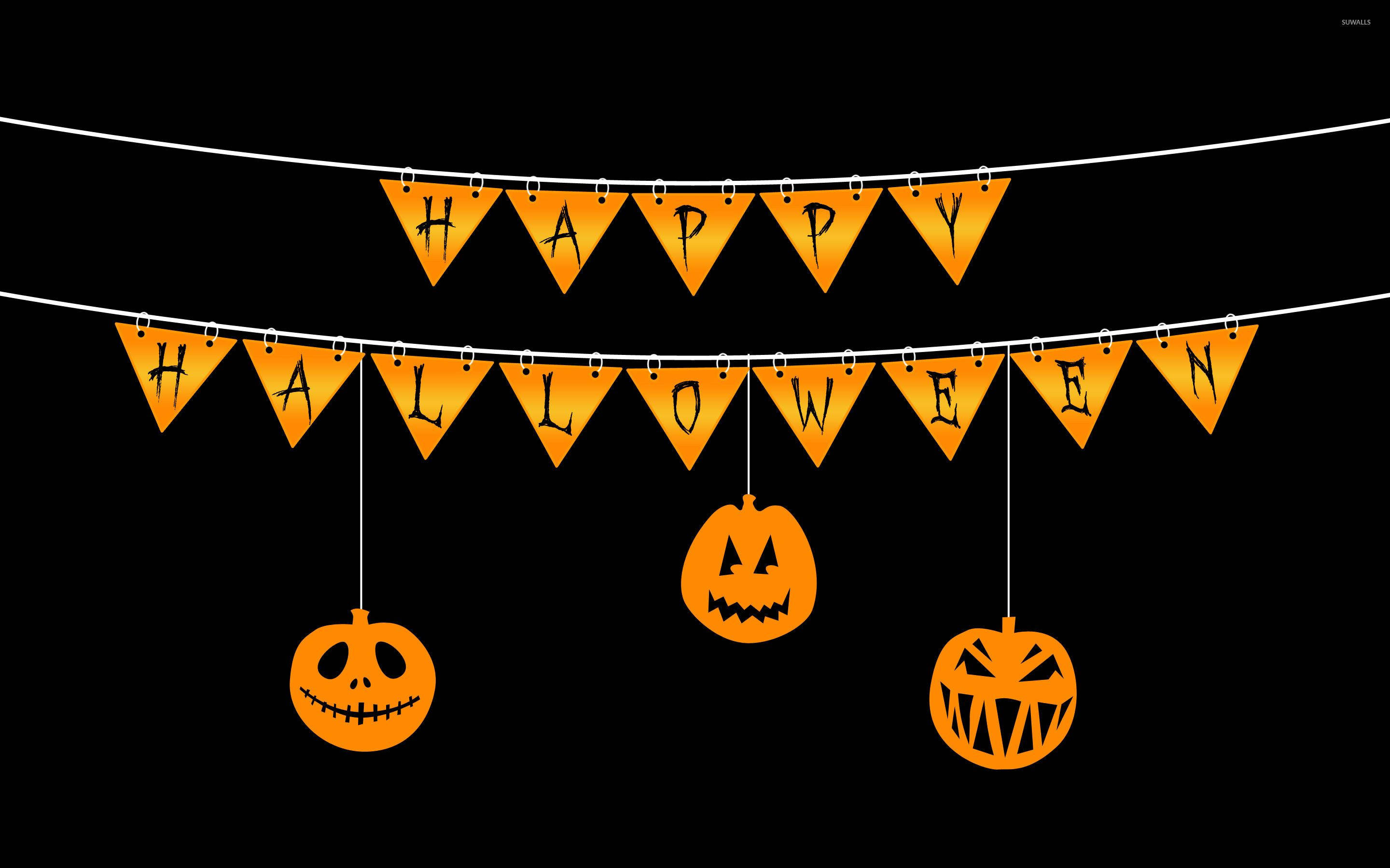 Pambo la Kuweka la Halloween la Kuwa na Mwonekano wa Kuwa na Mwonekano Picha ya Ukuta