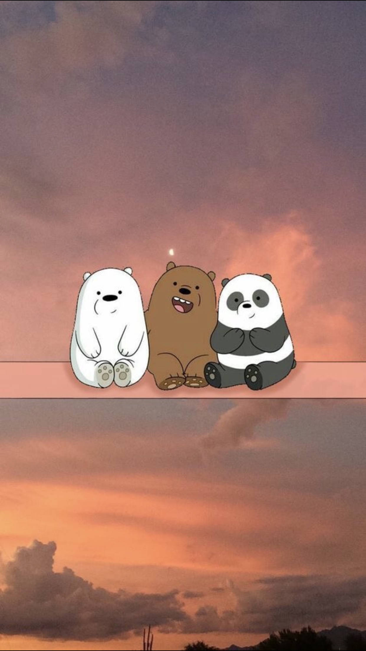 Panda Aesthetic, Grizz na Ice Bear Picha ya Ukuta