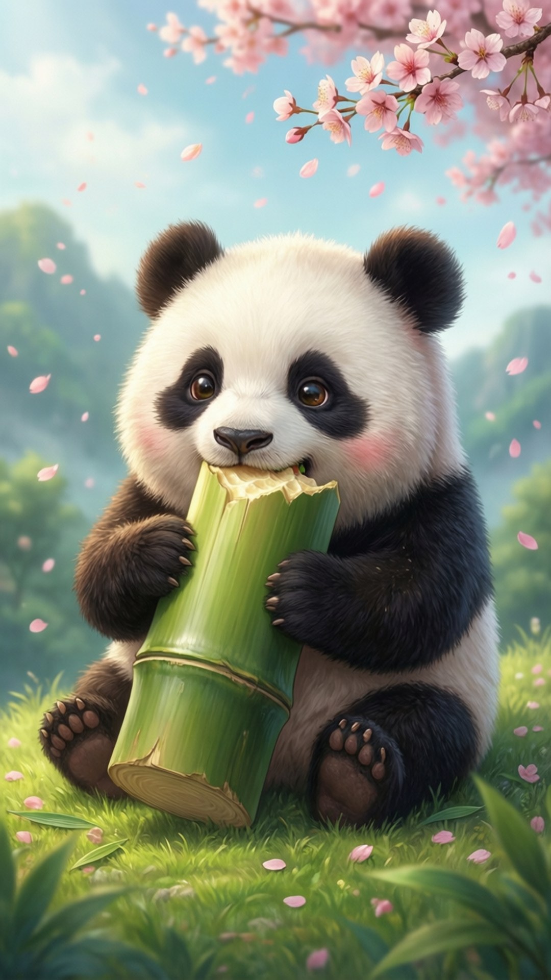 Panda Akila Mianzi Picha ya Ukuta