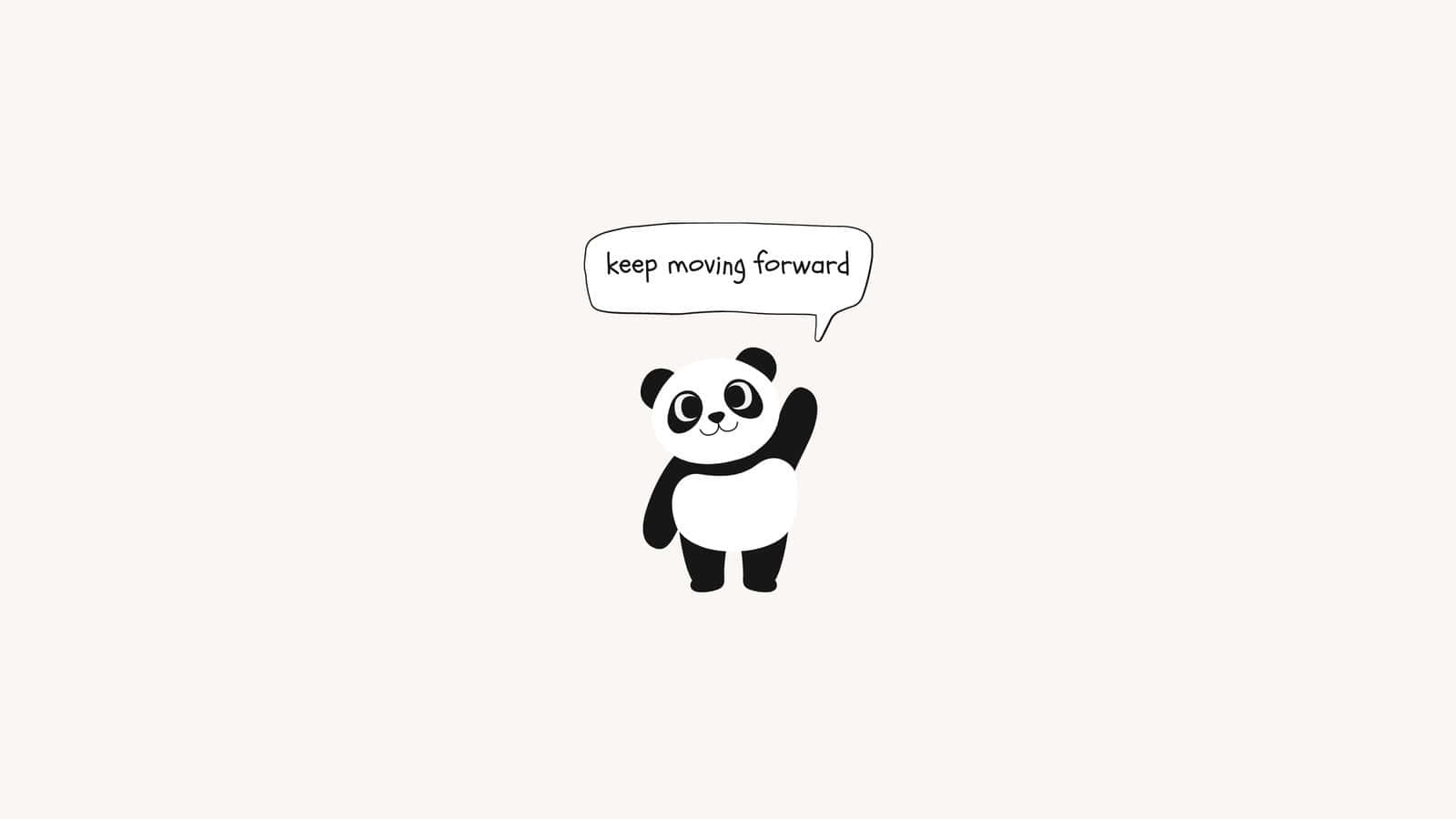Panda Anayepunga Mkono Tapishi la Kompyuta Picha ya Ukuta