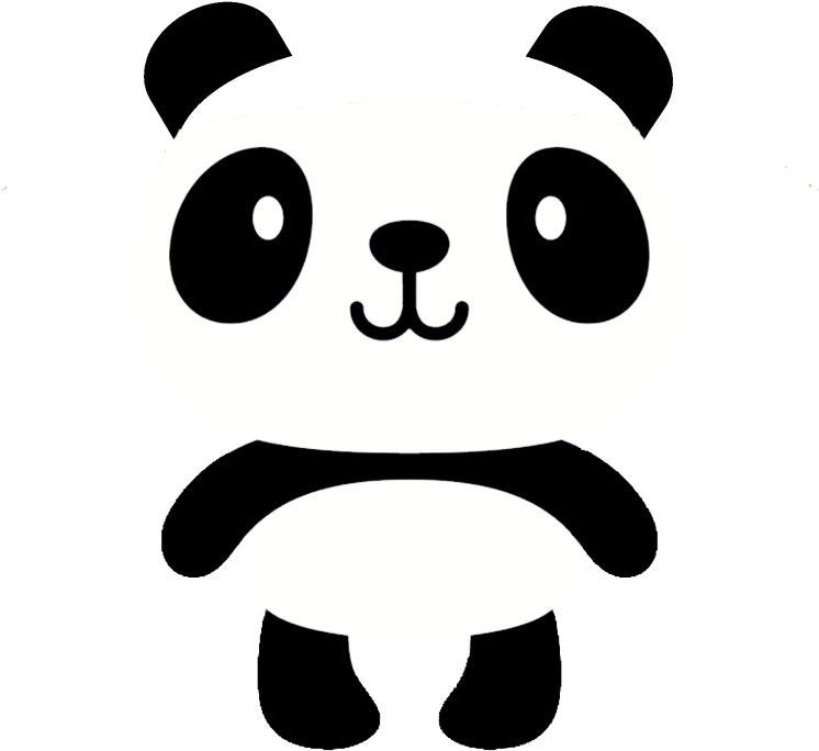 Panda Katuni Mzuri Picha ya Ukuta