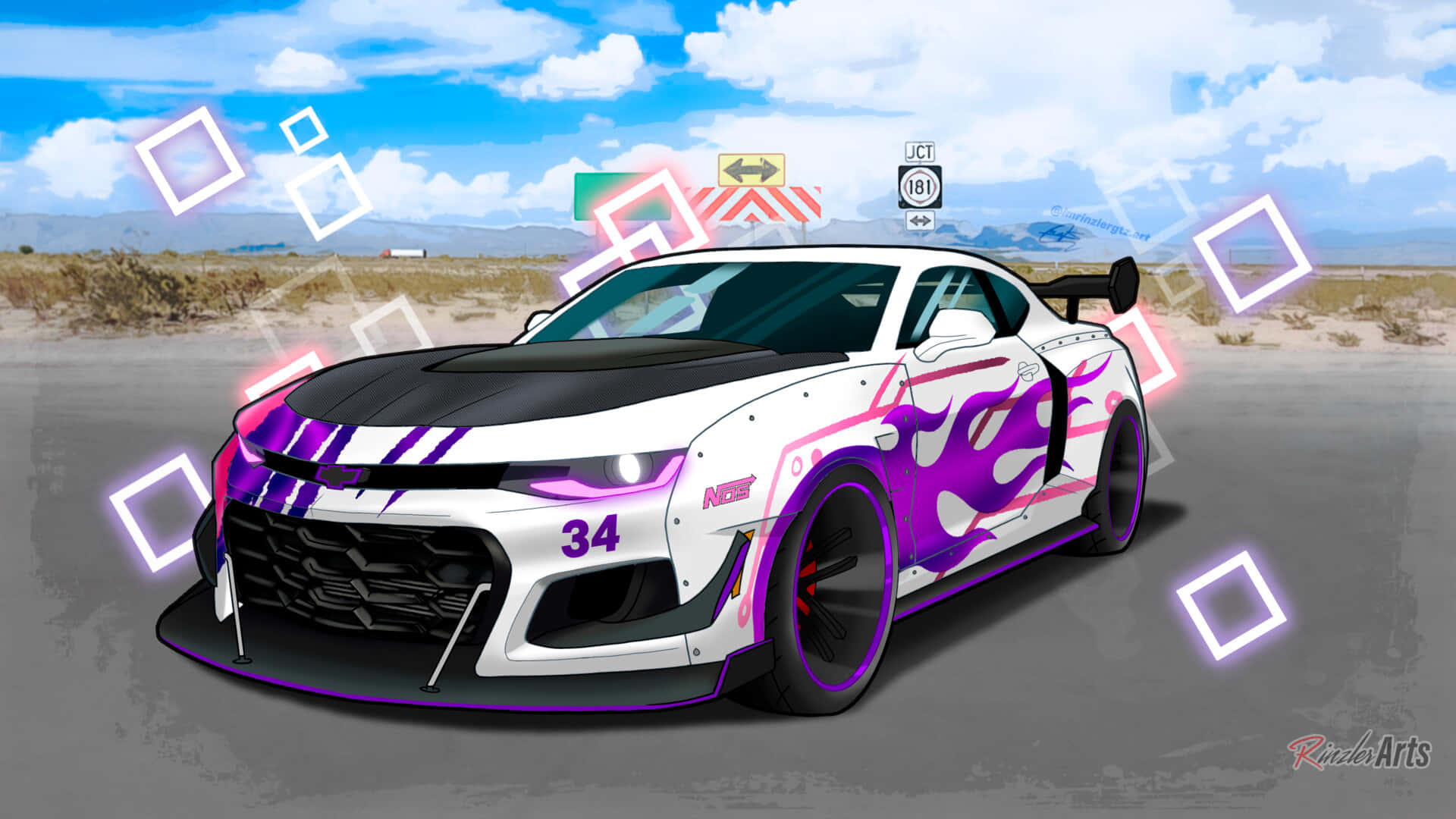 Panda kwa staili na Anime Car hii maalum Picha ya Ukuta
