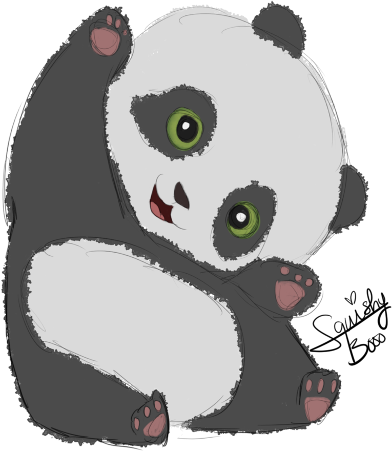 Panda Mwenye Macho ya Kijani Mrembo Picha ya Ukuta