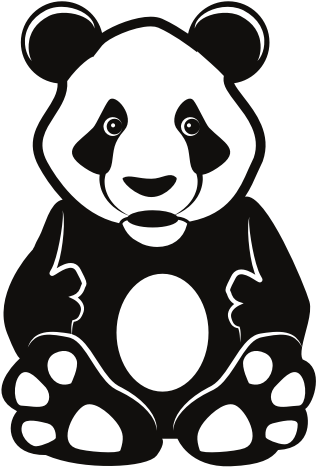 Panda Mwenyezi wa Kuchora Picha ya Ukuta