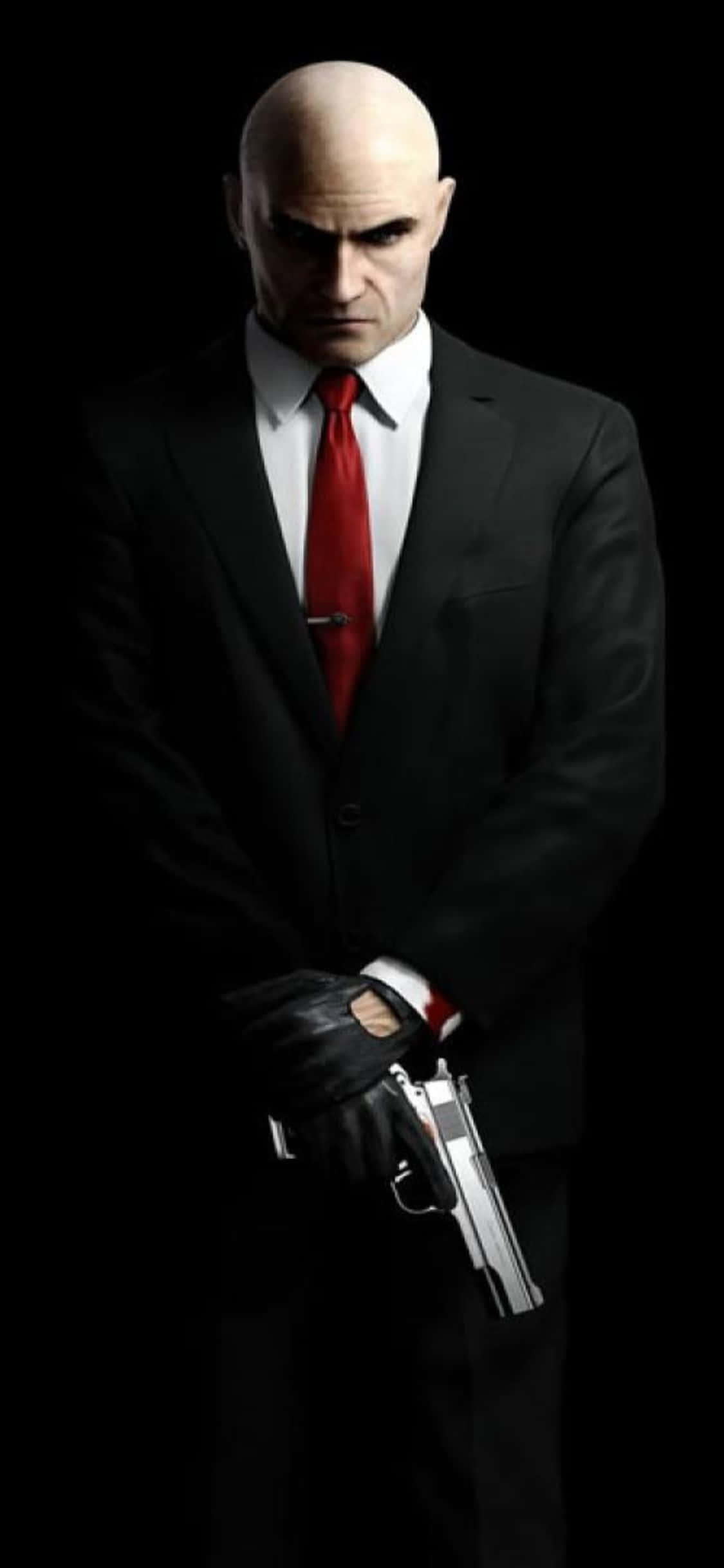 Kuingia ndani ya dunia ya giza ya Hitman Absolution na iPhone X ya kuvutia Picha ya Ukuta