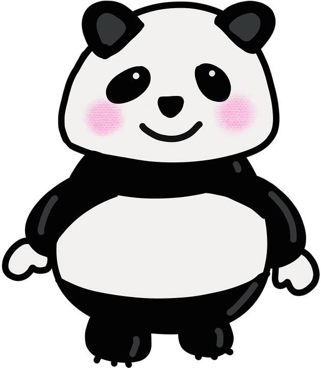 Panda wa Katuni Anayemiliki Picha ya Ukuta