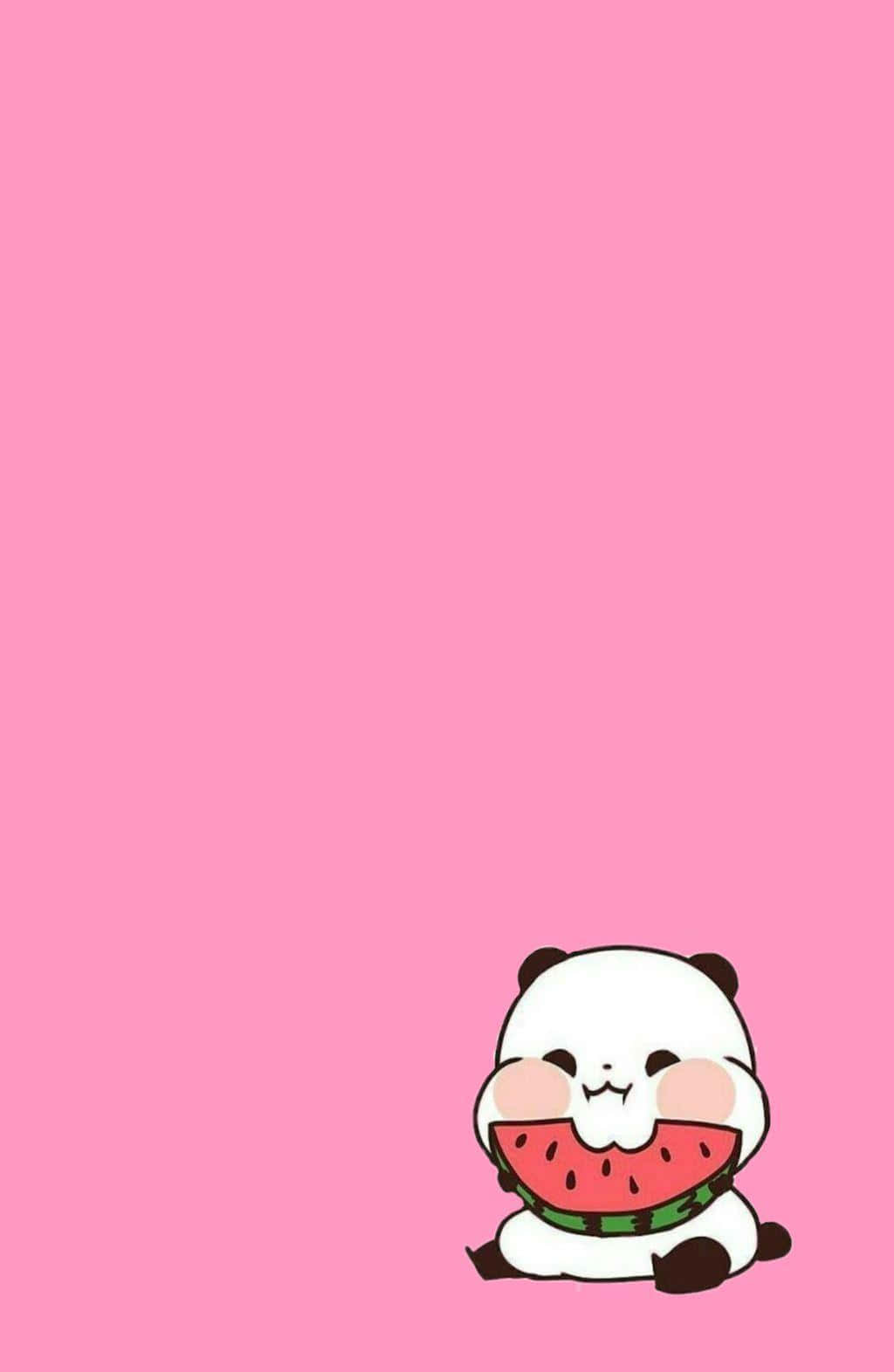 Panda wa Yururin wa Rangi ya Pinki yenye Urembo Picha ya Ukuta