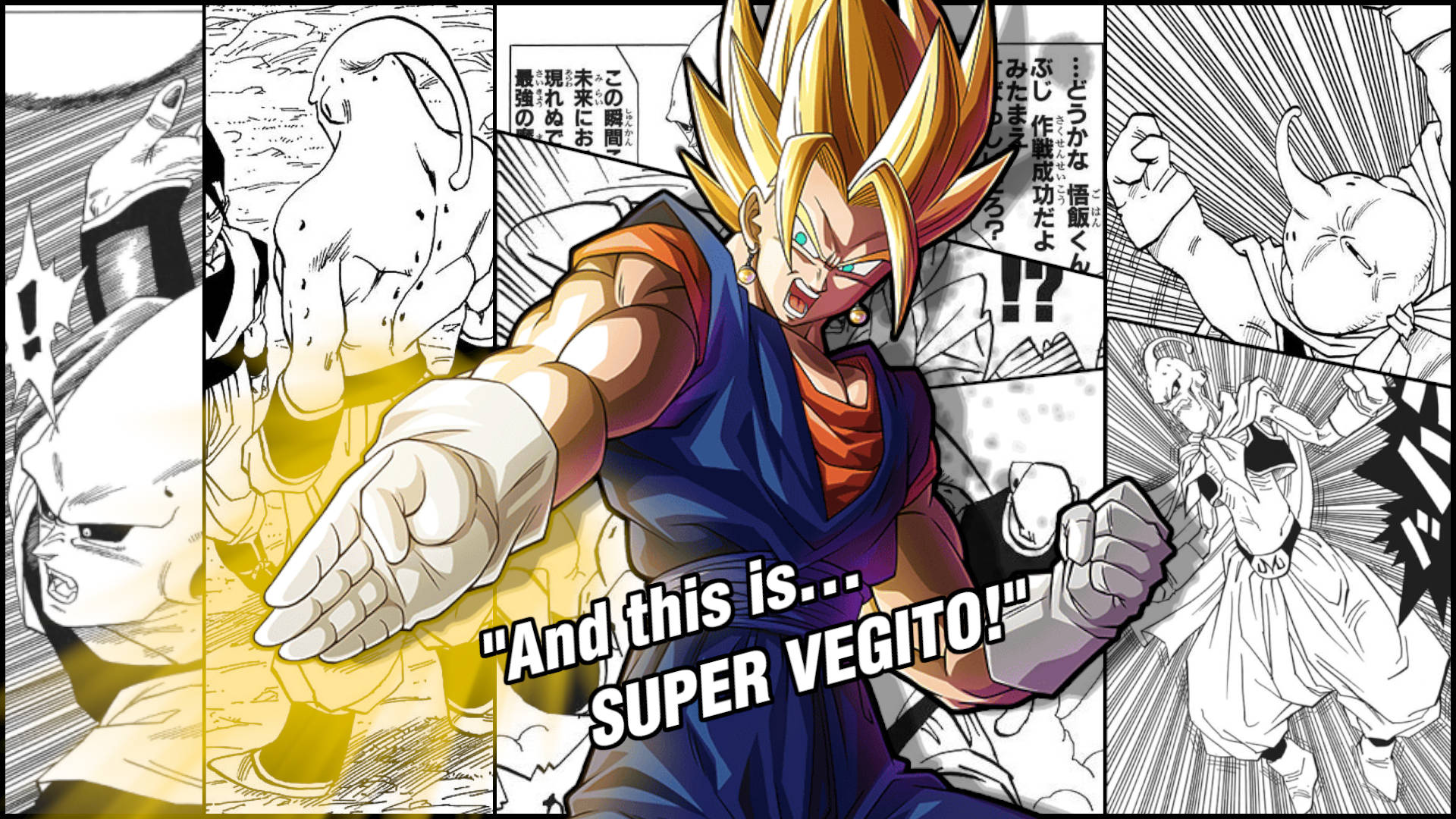 Panel ya Manga ya Super Vegito Picha ya Ukuta