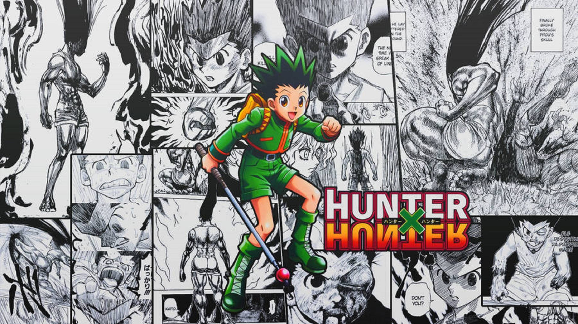 Panel ya Manga ya Gon Freecss Picha ya Ukuta