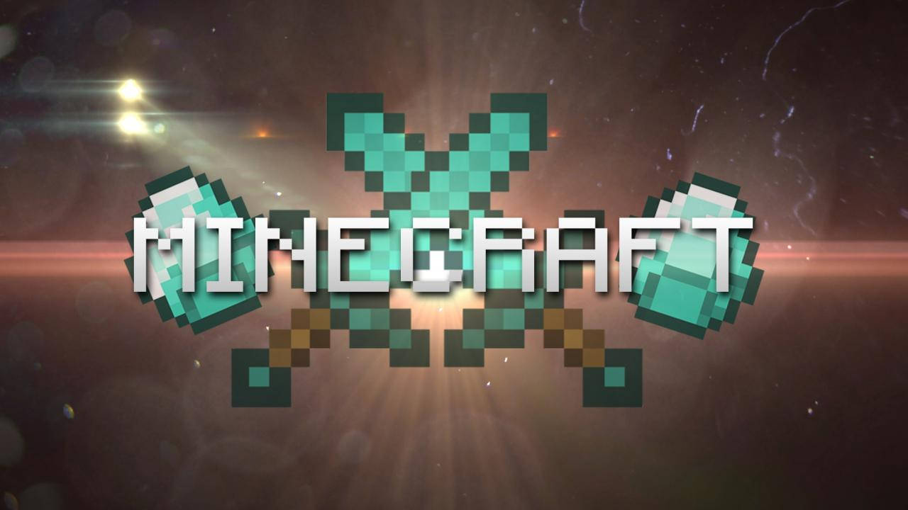 Panga na Almasi za Minecraft Picha ya Ukuta