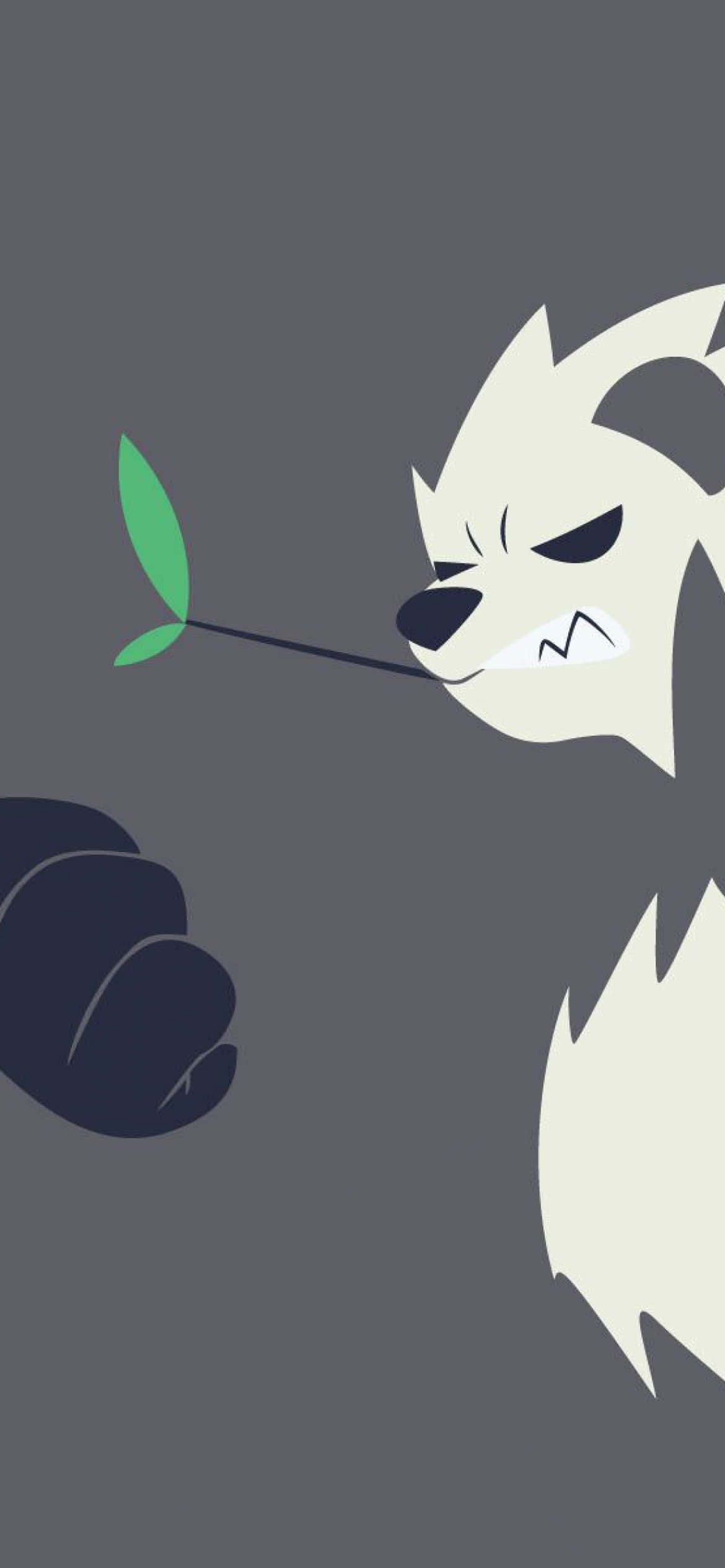 Pangoro na Vector Art ya Leaf Picha ya Ukuta