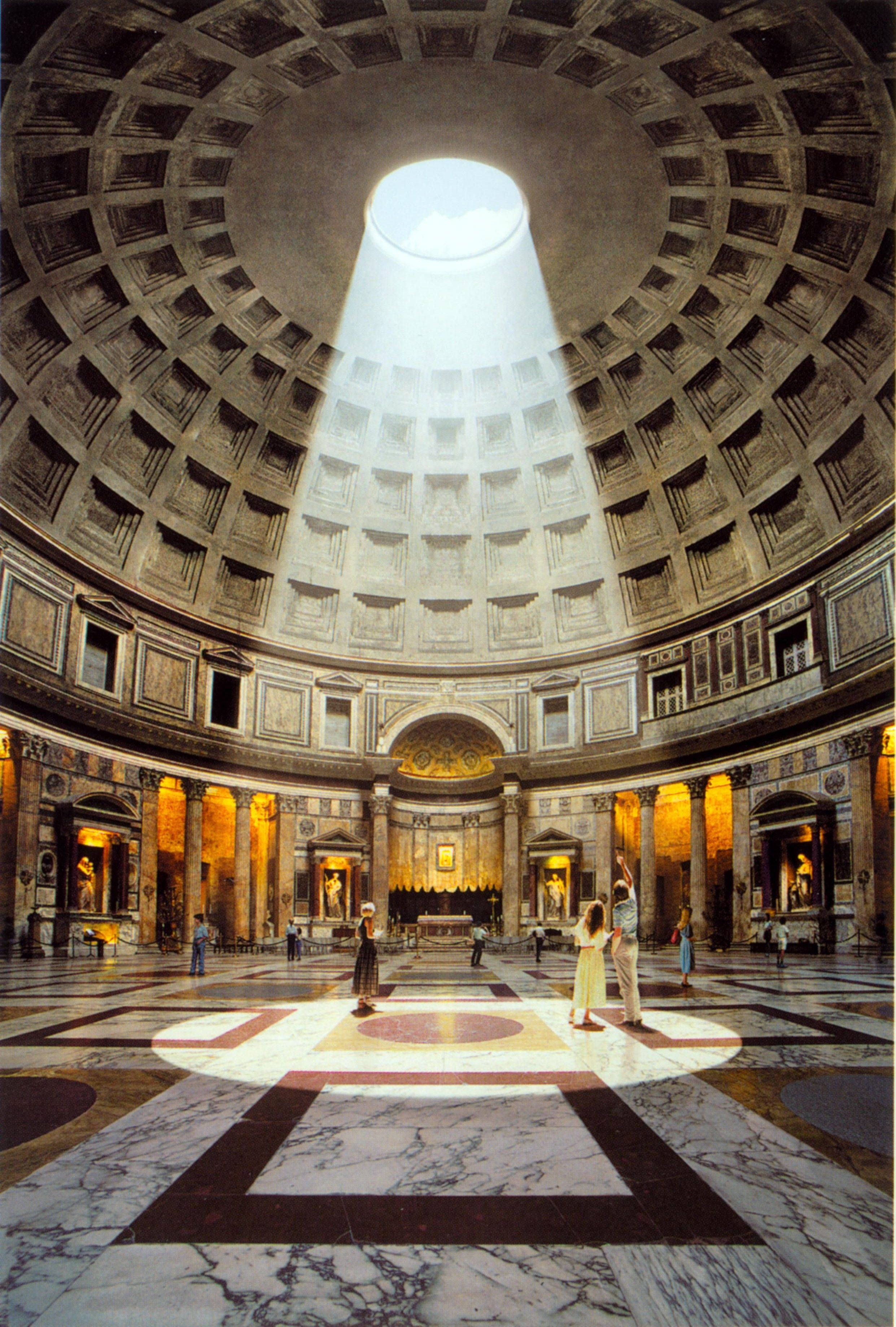 Pantheon Mwangaza wa Jua Moja kwa Moja Picha ya Ukuta