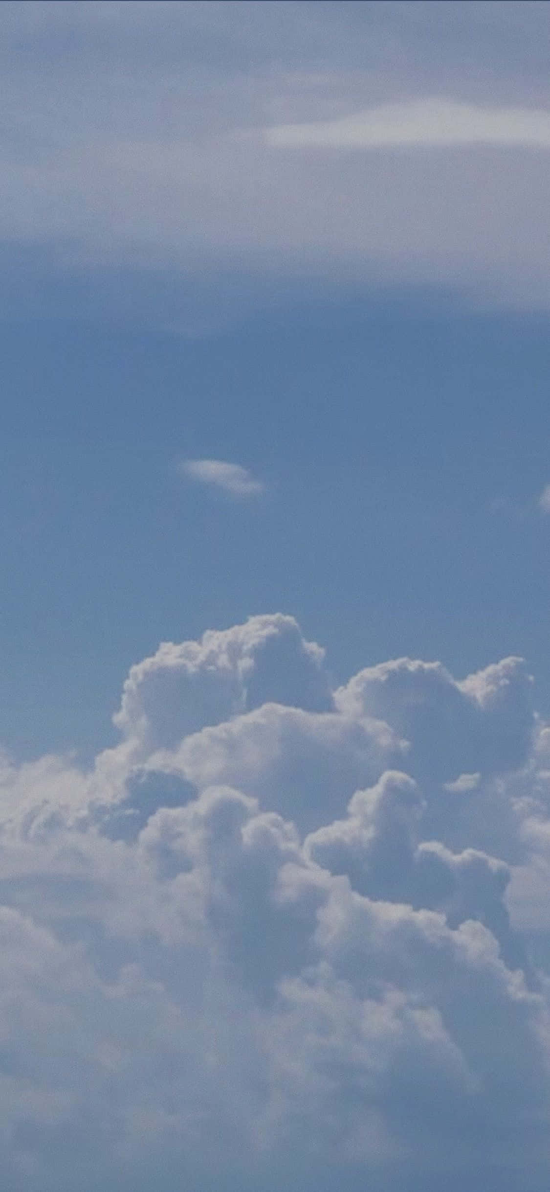 Pastel Blue Aesthetic Clouds Baby Picha ya Ukuta