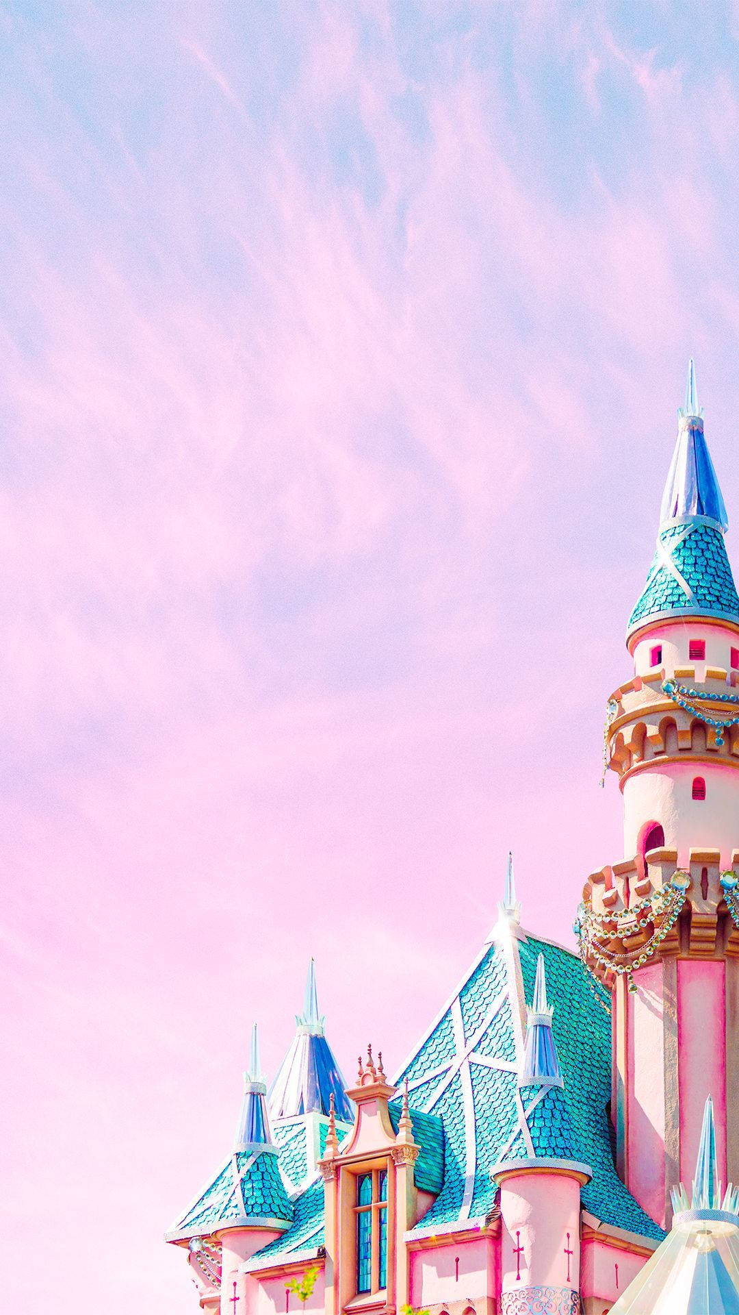 Pastel iPhone Rangi Mbalimbali Castle Picha ya Ukuta