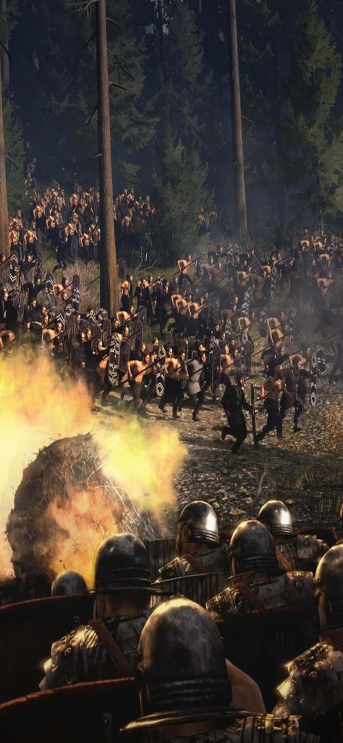 Pata Msisimko wa Total War: Rome II kwenye iPhone XS yako Picha ya Ukuta