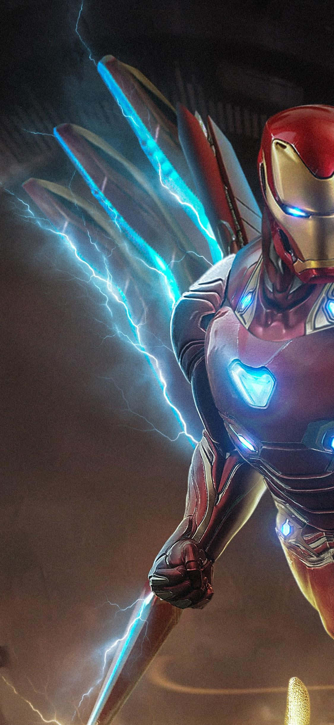 Pata mwanga wa Iron Man sleek na iPhone X Picha ya Ukuta