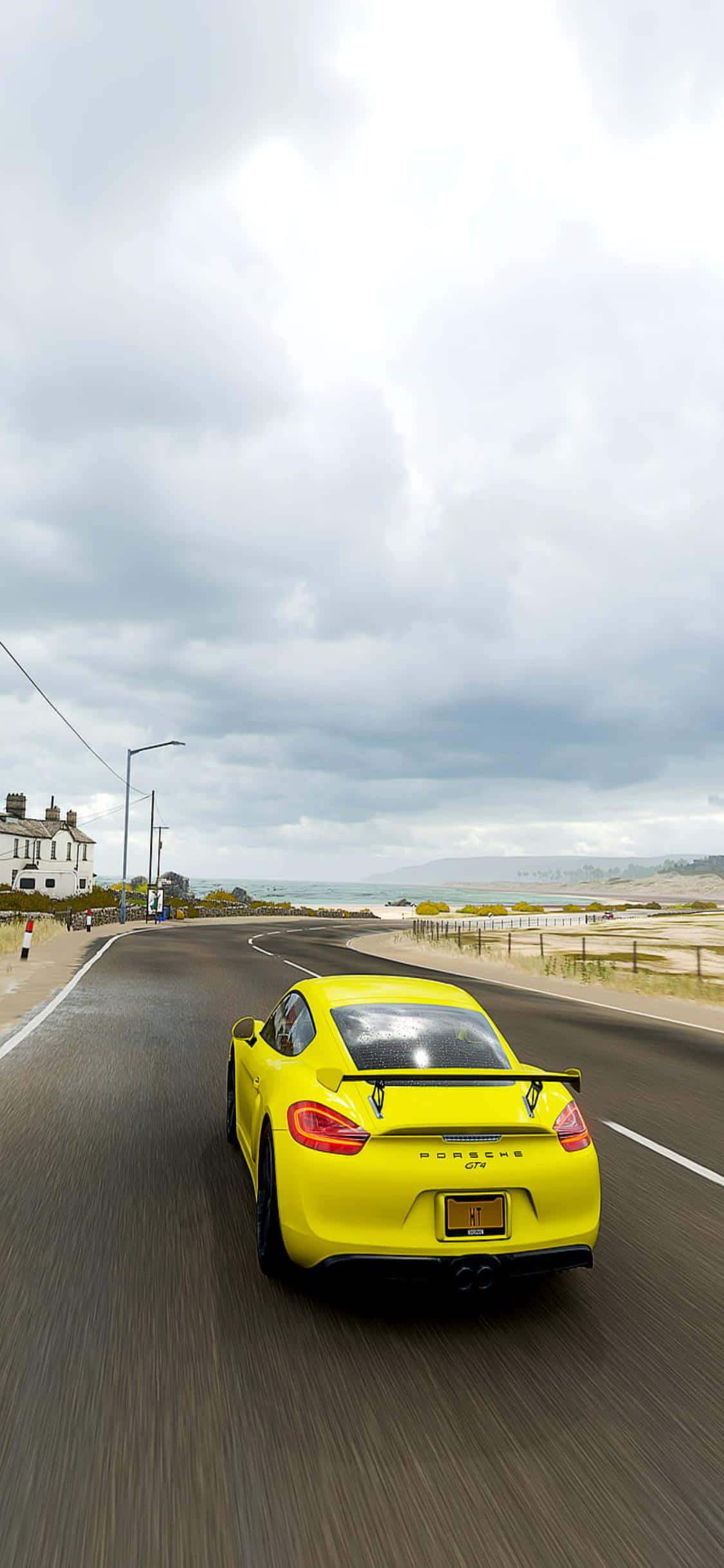 Pata uzoefu wa mchezo wa kusafiri kama hapo awali na iPhone Xs na Forza Horizon 4 Picha ya Ukuta