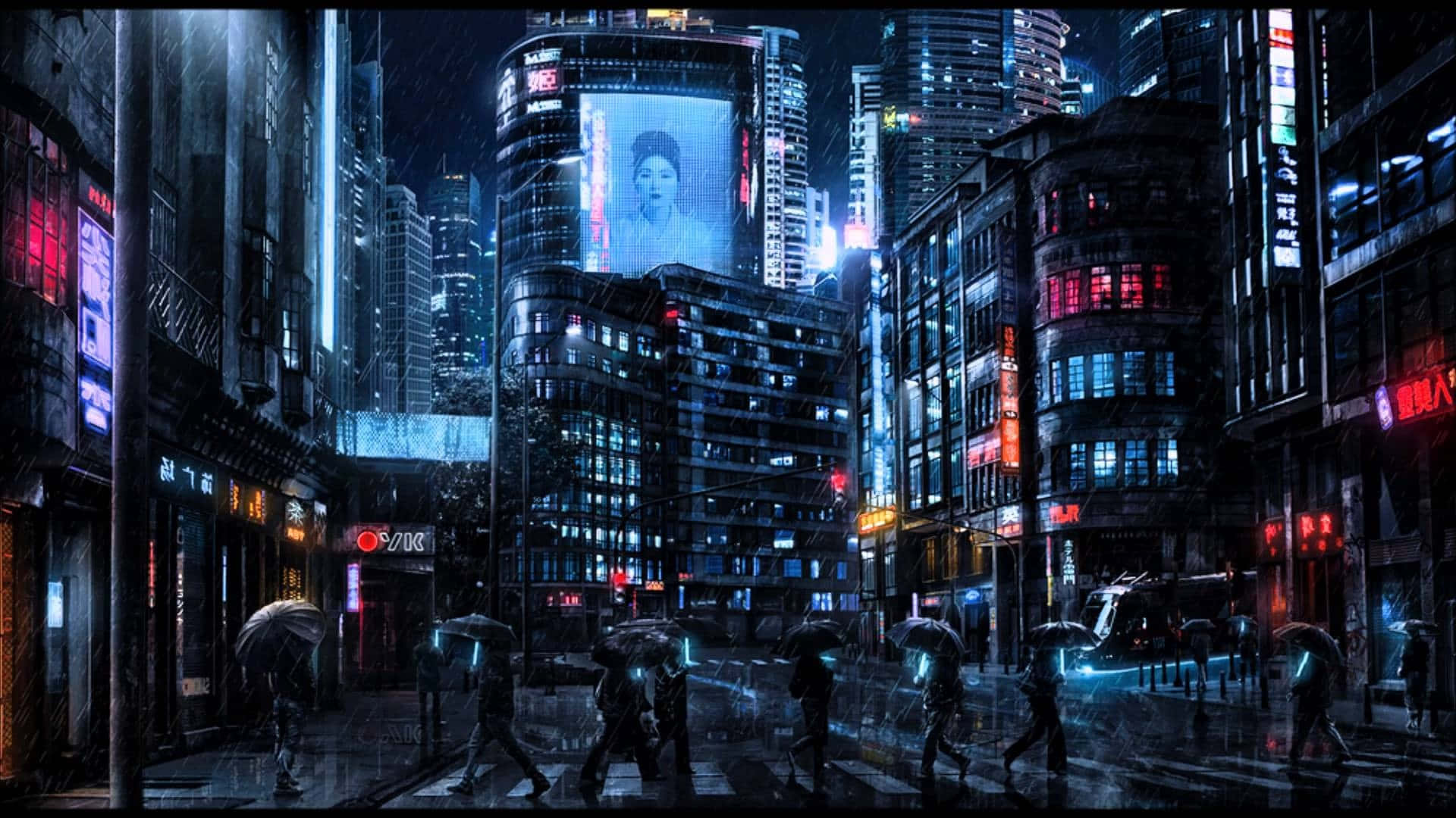 Pata uzoefu wa ulimwengu wa machafuko wa Dark City Picha ya Ukuta