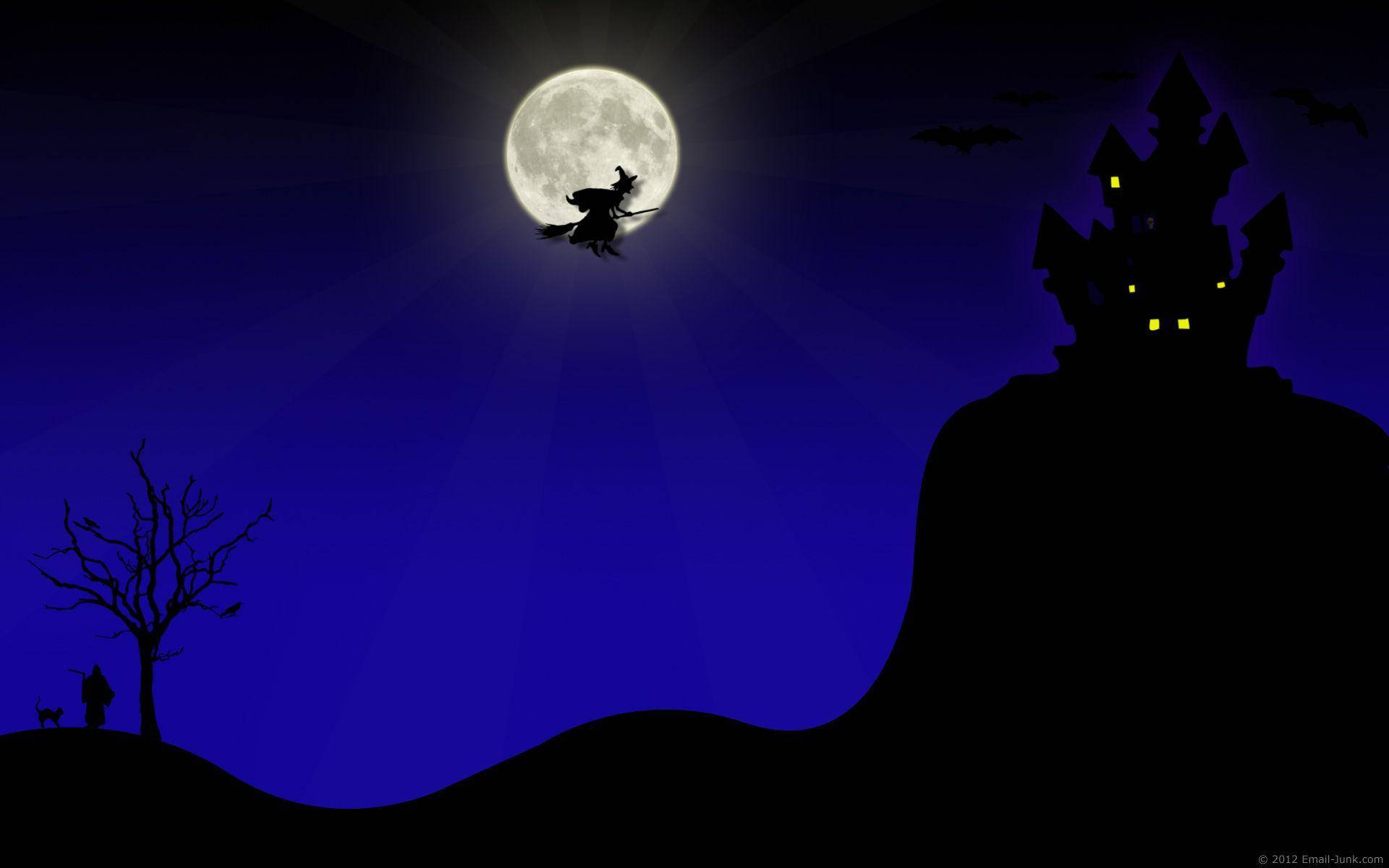 Pata woga usiku kucha na Adventa ya Nyumba ya Mzimu ya Halloween! Picha ya Ukuta