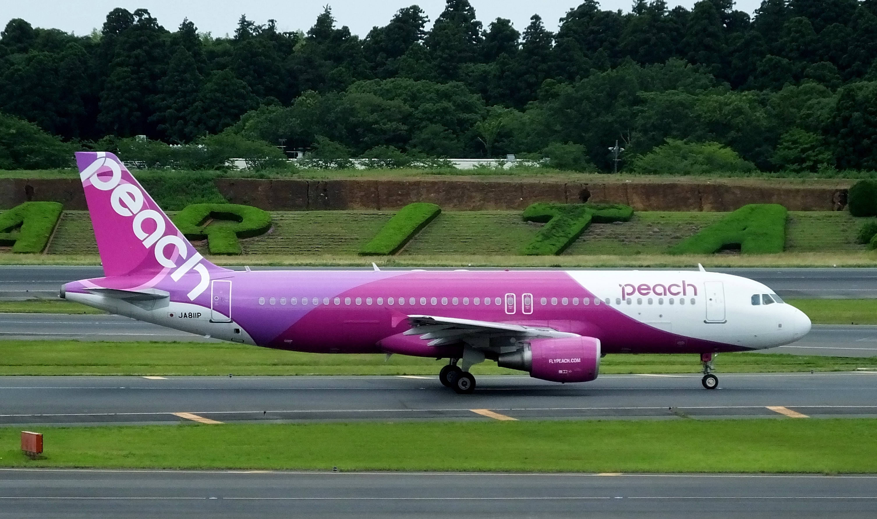 Peach Aviation katika Mwanzo wa Narita Picha ya Ukuta