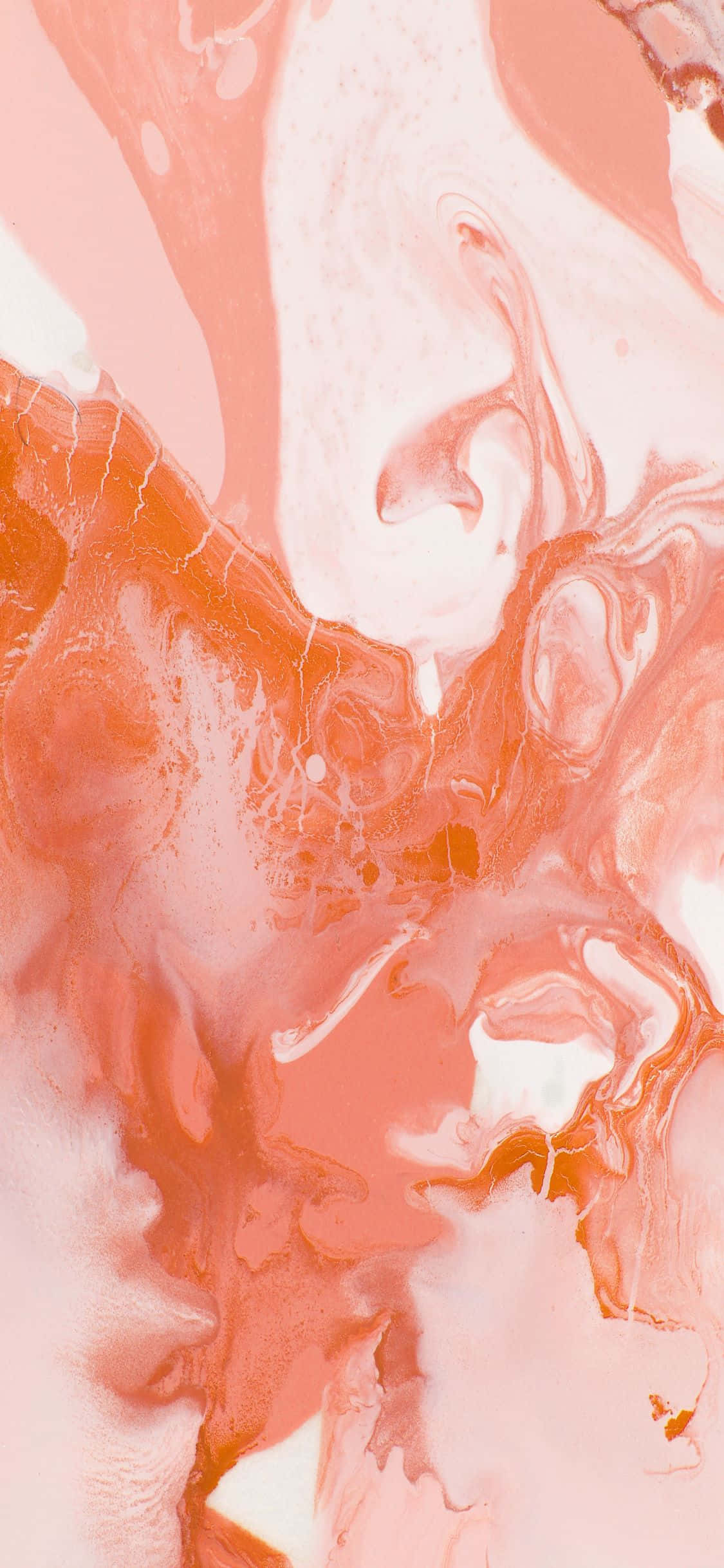 Peachy Orange iPhone X Marble Background Picha ya Ukuta