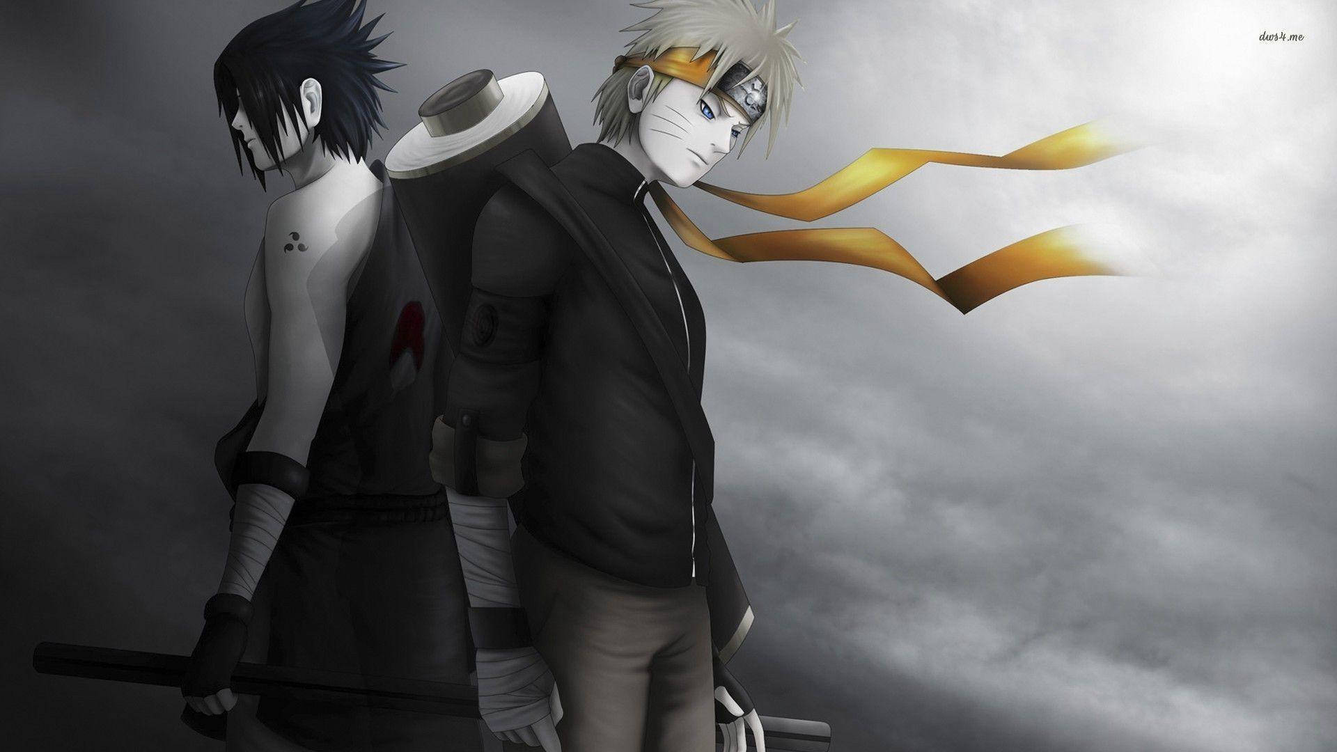 Pendeleo la Sasuke na Naroto Picha ya Ukuta