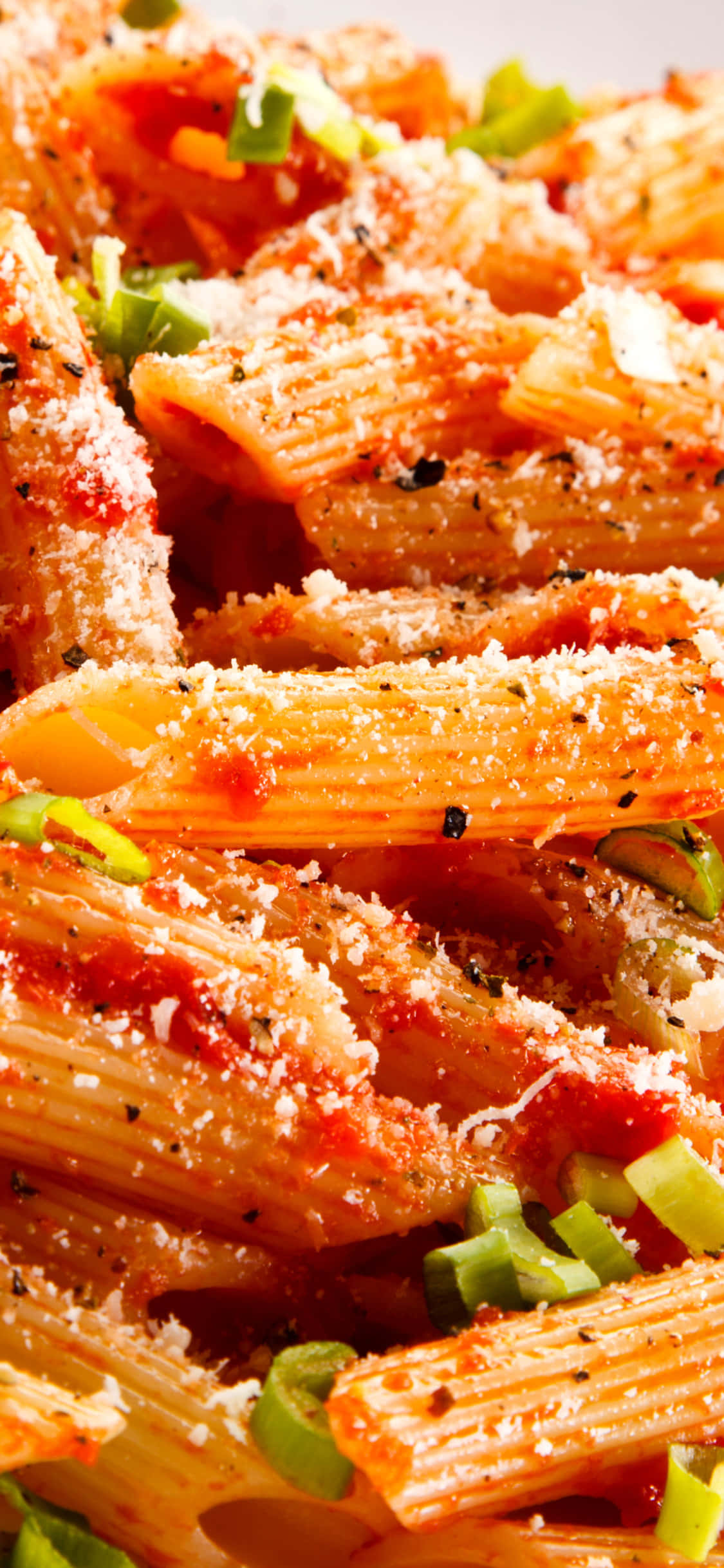 Penne Pasta Na Sos Nyekundu iPhone X Pasta Background Picha ya Ukuta