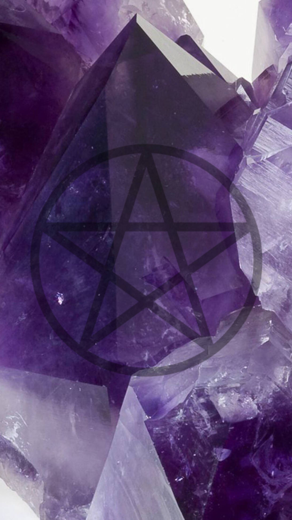 Pentacle ya Kichawi ya Fuwele Picha ya Ukuta