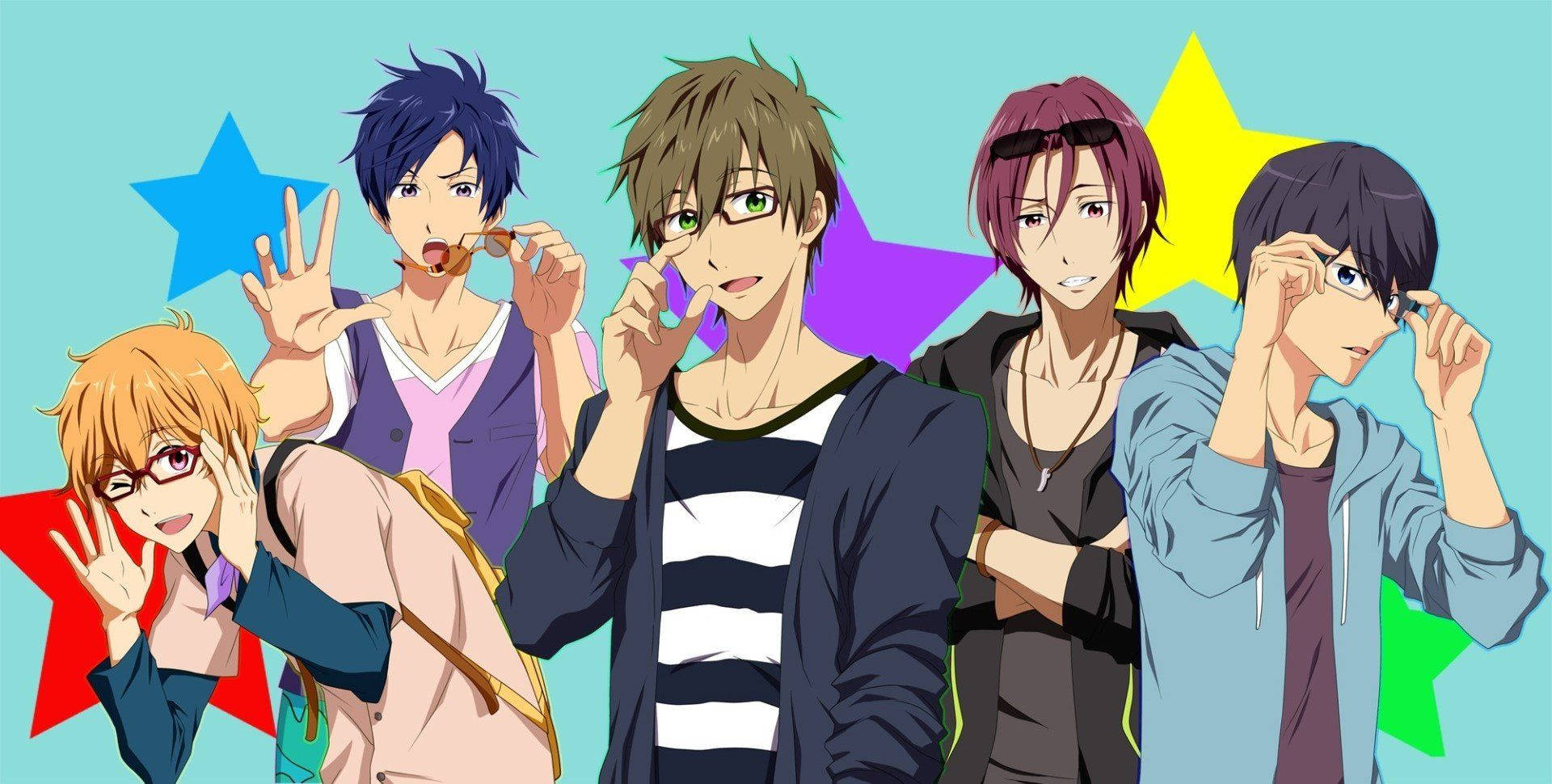 PFP Bure za Anime na Mionzi ya Nyota Picha ya Ukuta