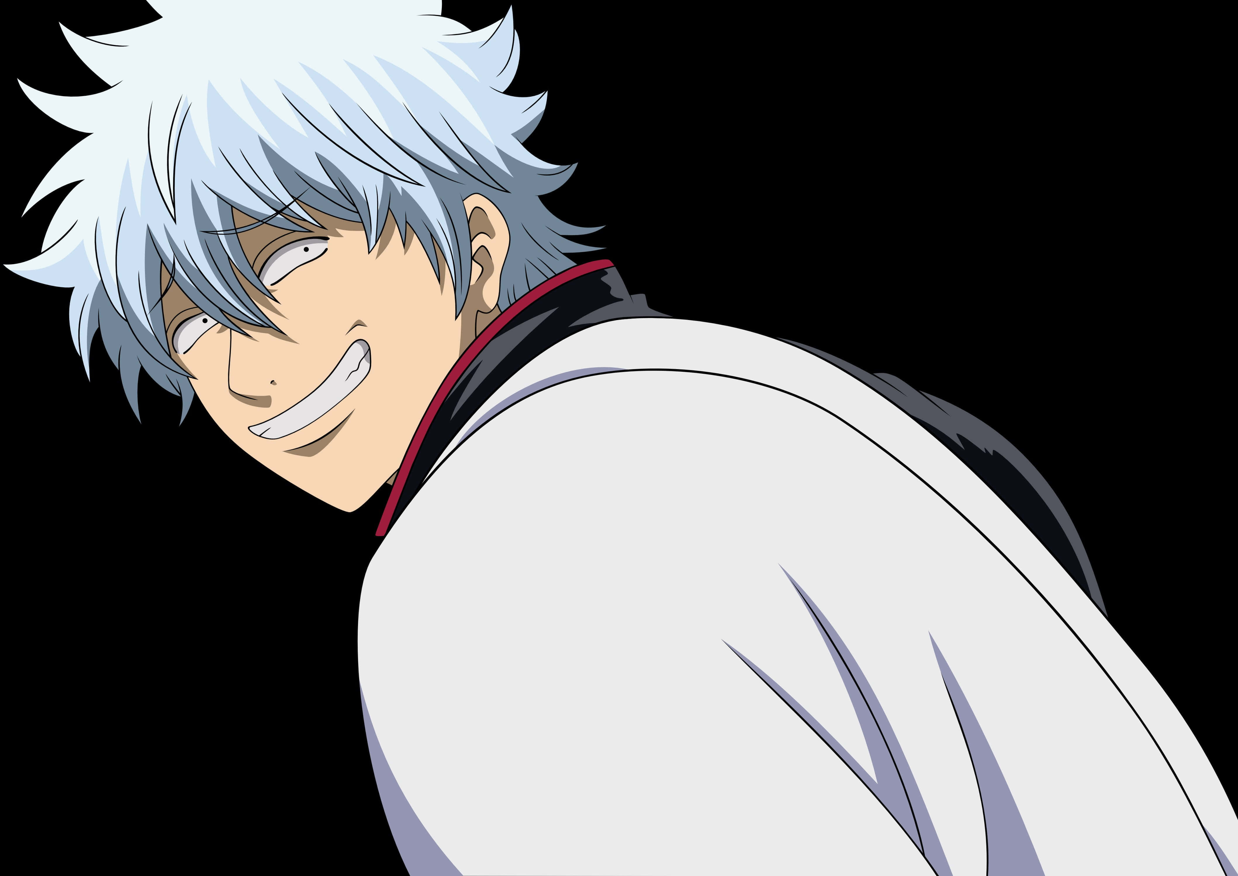Pfp ya Anime ya Kuchekesha ya Gintoki Sakata Picha ya Ukuta