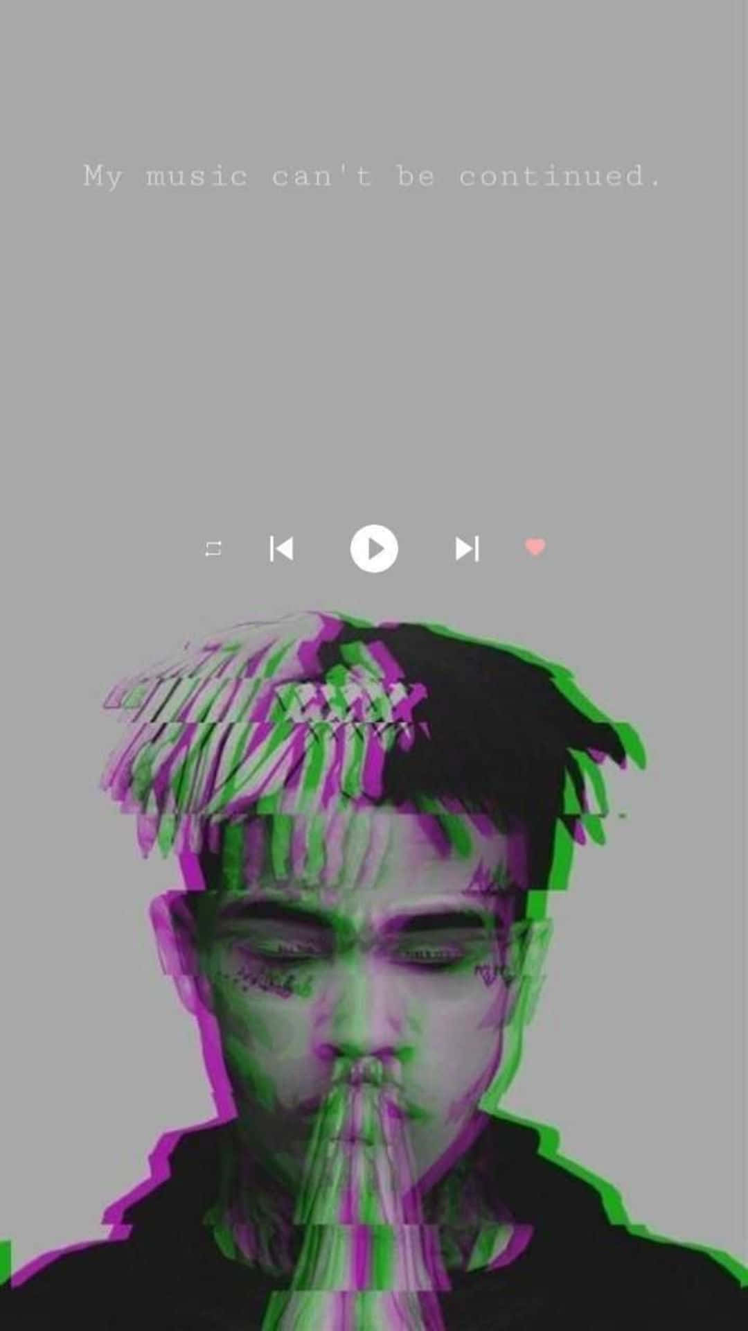 PFP ya Xxxtentacion yenye Glitch Picha ya Ukuta