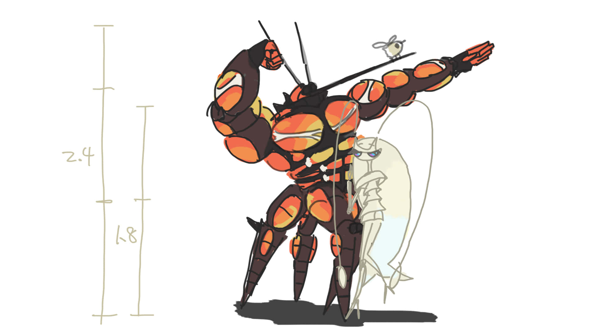 Pheromosa Akishikilia Buzzwole Picha ya Ukuta