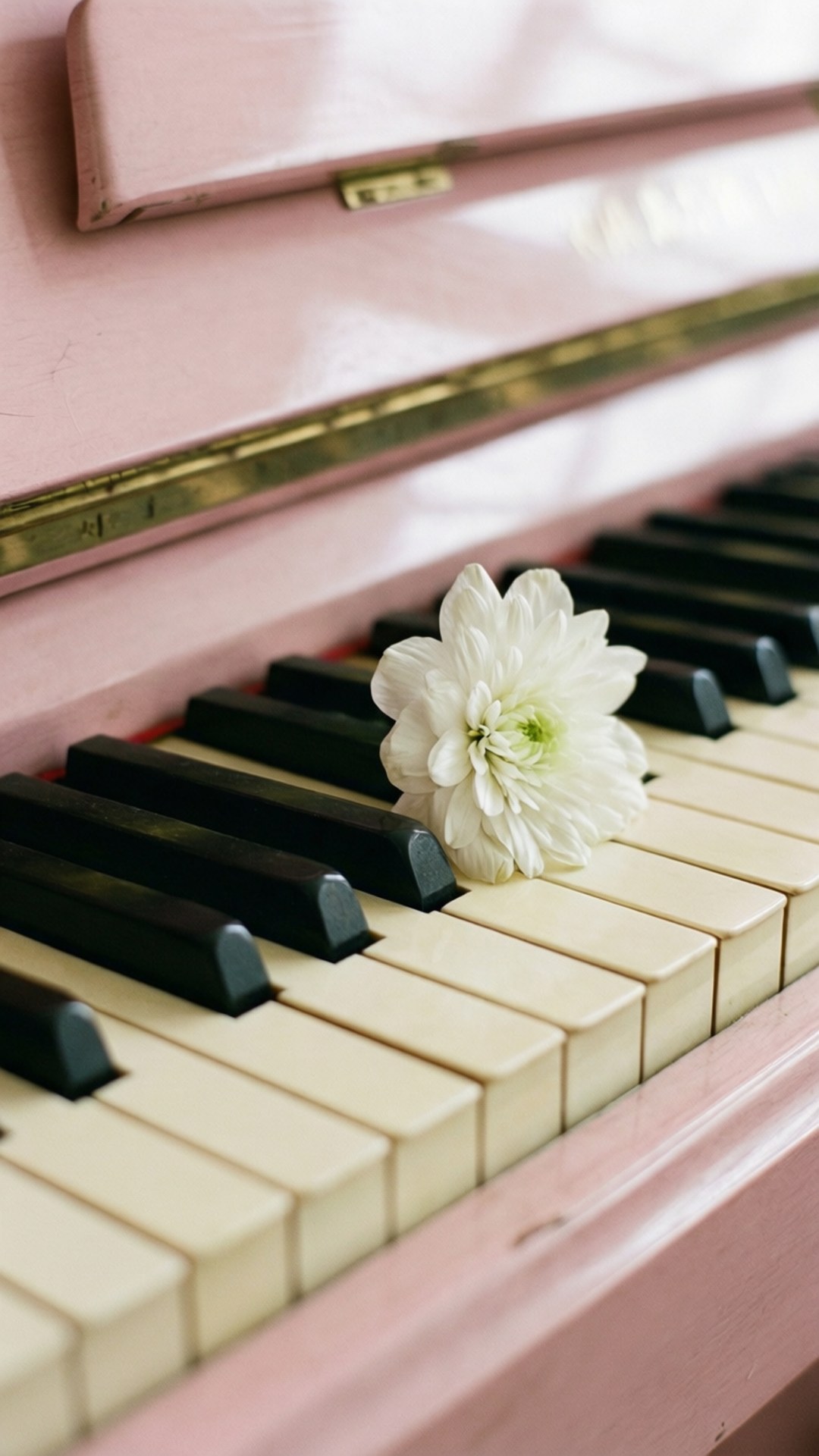 Piano na Maua Picha ya Ukuta