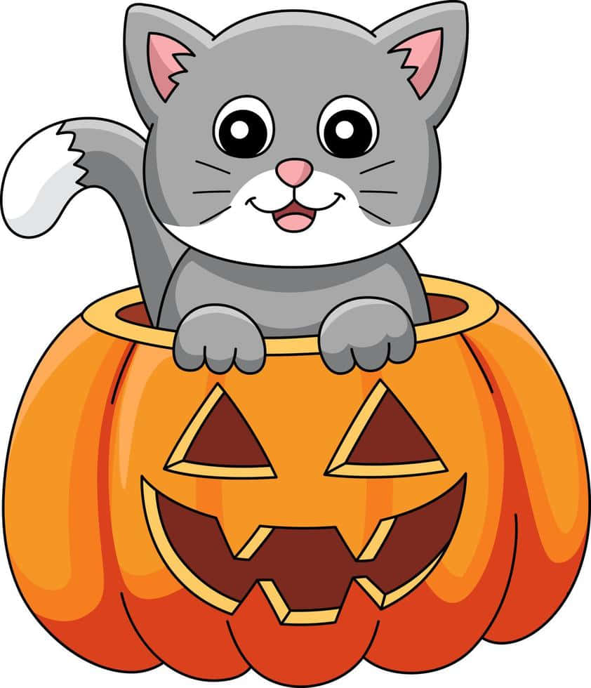 Picha Kamili ya Katuni ya Halloween Picha ya Ukuta