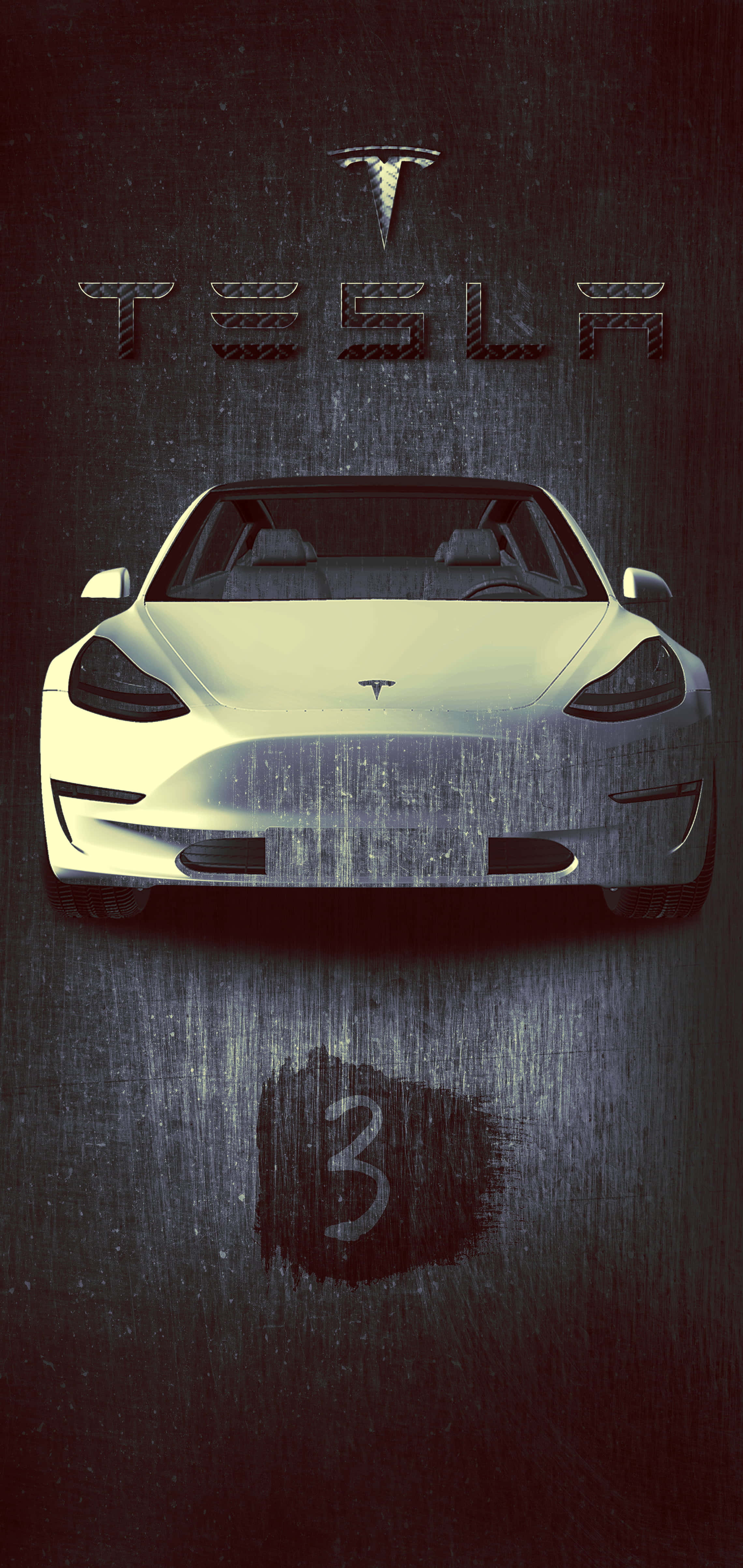 Picha Kuchaji Tesla na iPhone Picha ya Ukuta