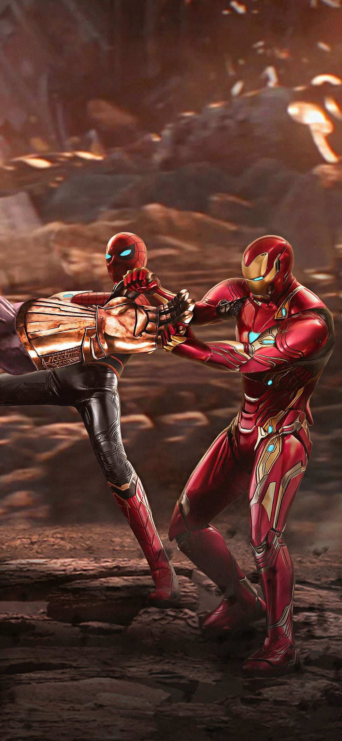 Picha Kuwa na mwoneko wa kifahari wakati ukisalimisha dunia na Marvel's Avengers kwenye iPhone Xs Picha ya Ukuta