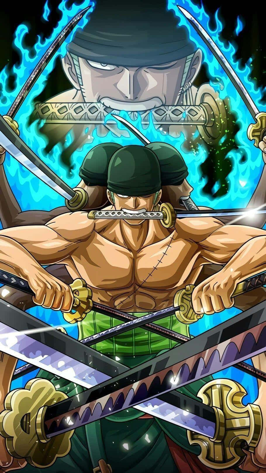 Picha Mbili za Zoro Wano Picha ya Ukuta