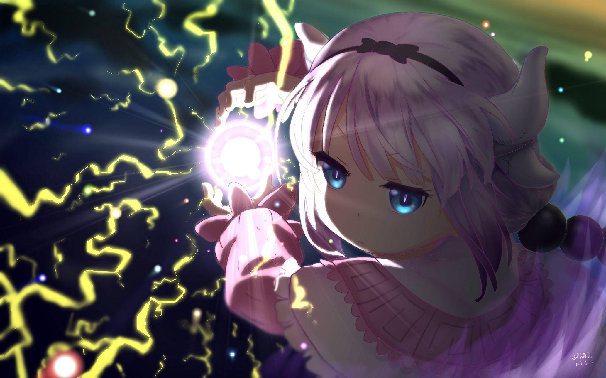 Picha Nzuri ya Anime Kanna Dragon Picha ya Ukuta