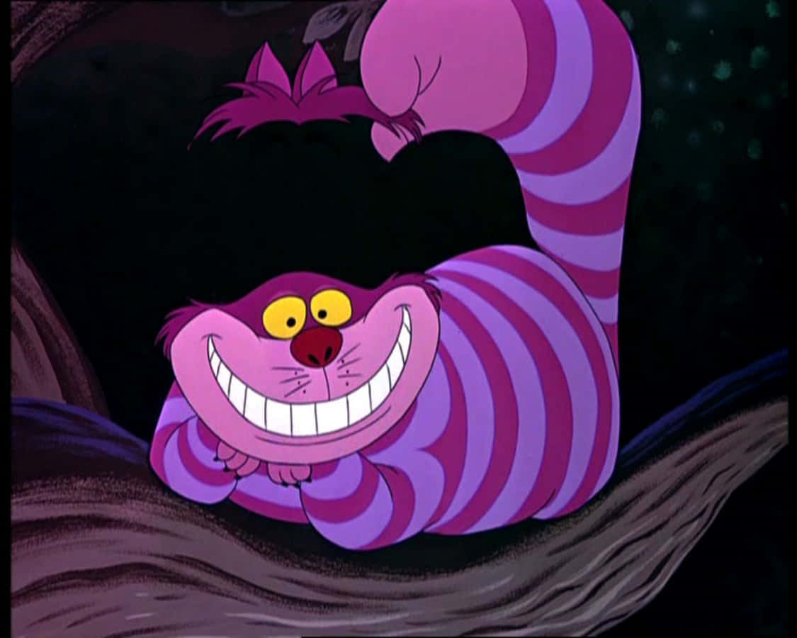 Picha Tabasamu la Ujanja la Paka Cheshire Picha ya Ukuta