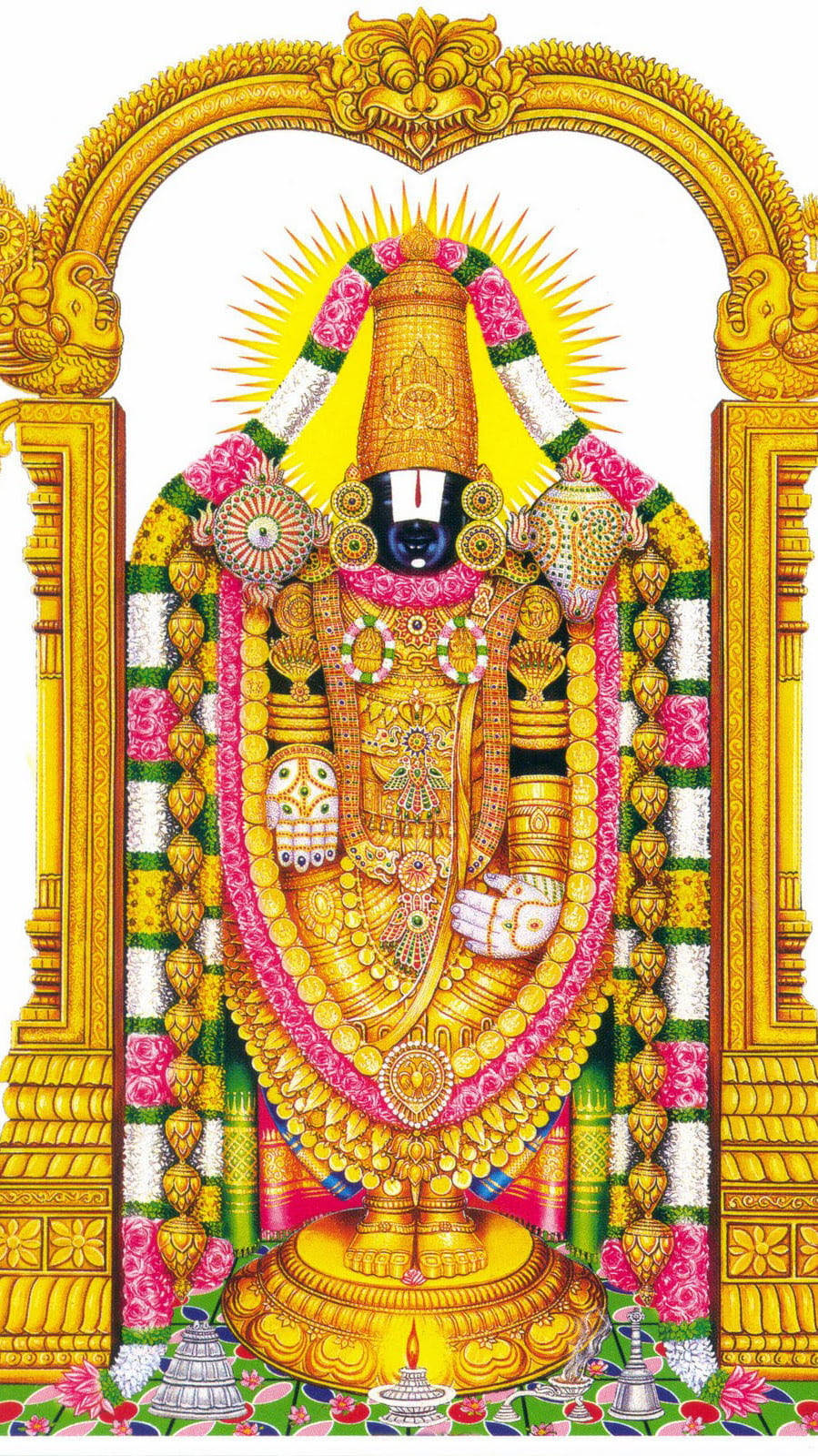 Picha Tukufu ya Venkateswara Swamy Picha ya Ukuta